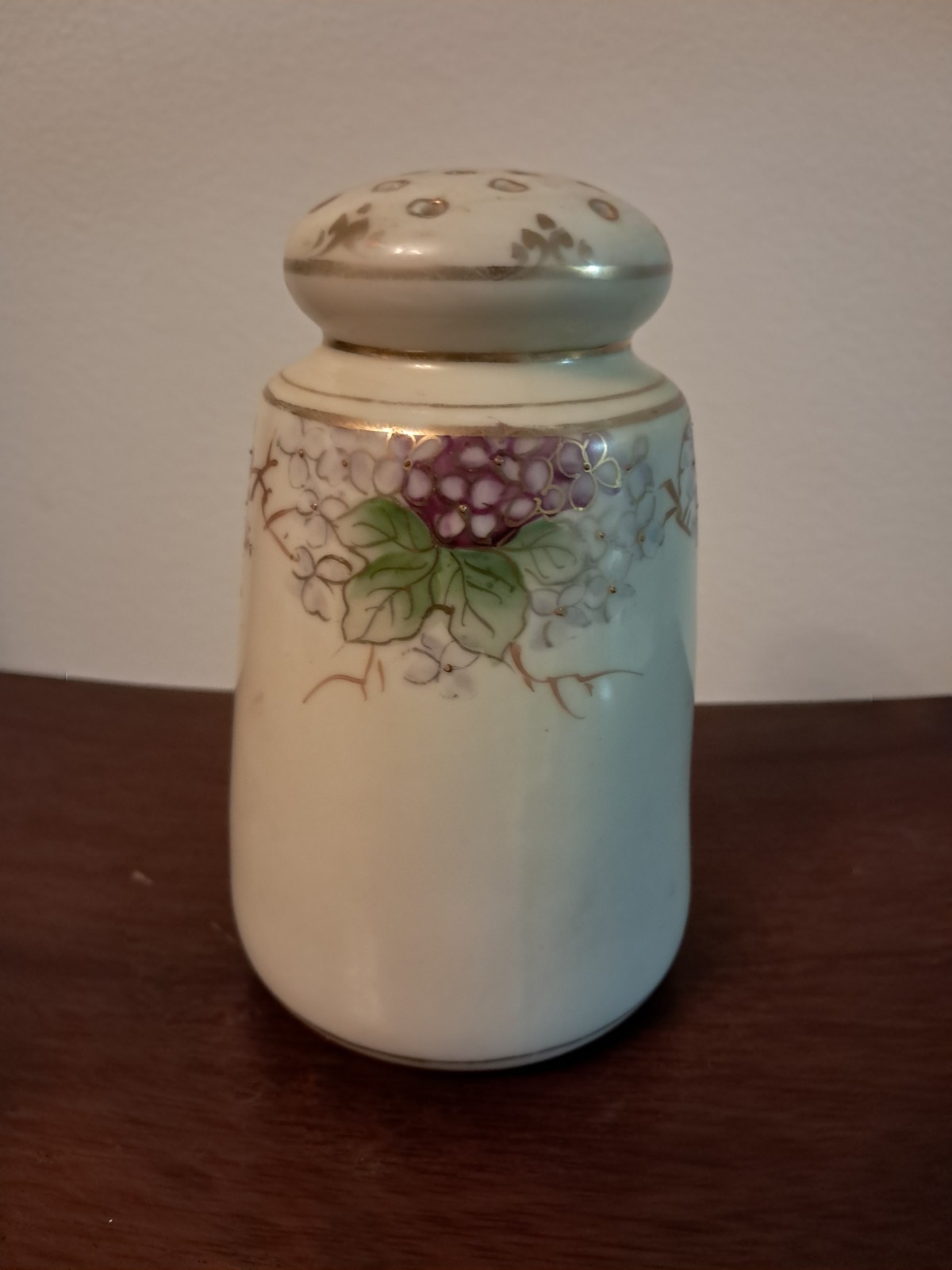 Antique Hand Painted Talcum Powder Shaker Vintage 