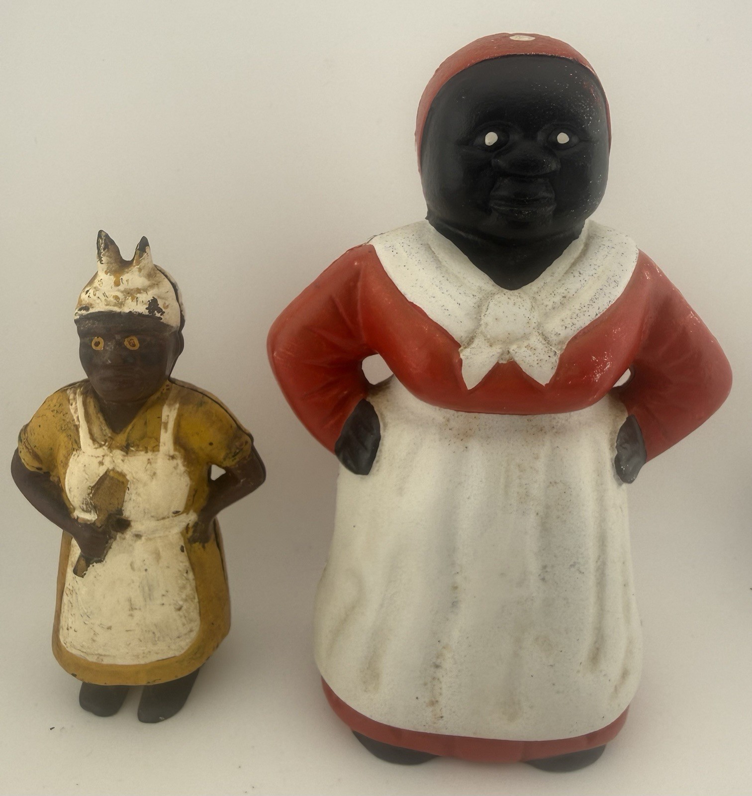 Vintage Piece Of Americana Cast Iron 2 Coin Banks