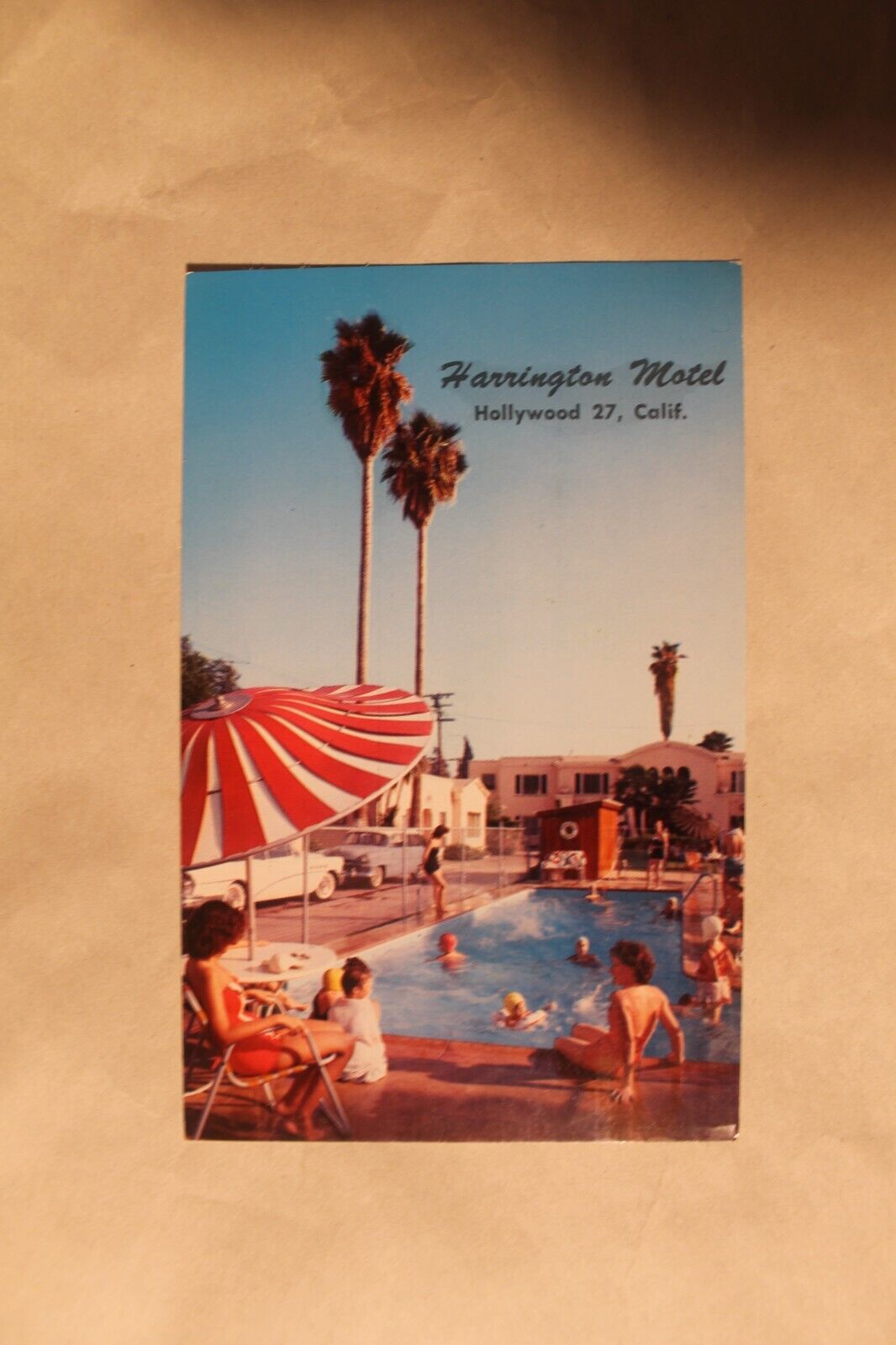 Harrington Motel, Hollywood, CA Postcard, Unposted