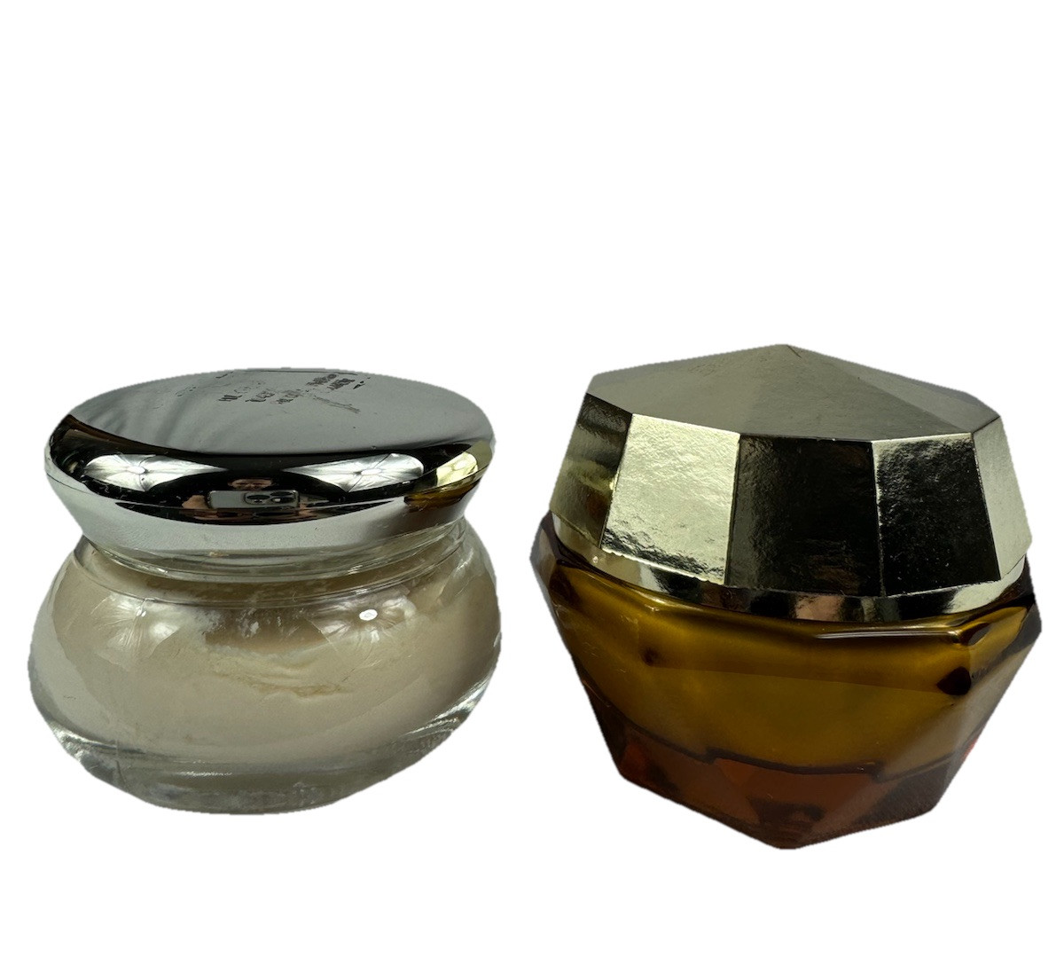 2 Vintage Avon TIMELESS Creme Perfume Jars .66 Oz And 0.5 Fl Oz Rare NOS