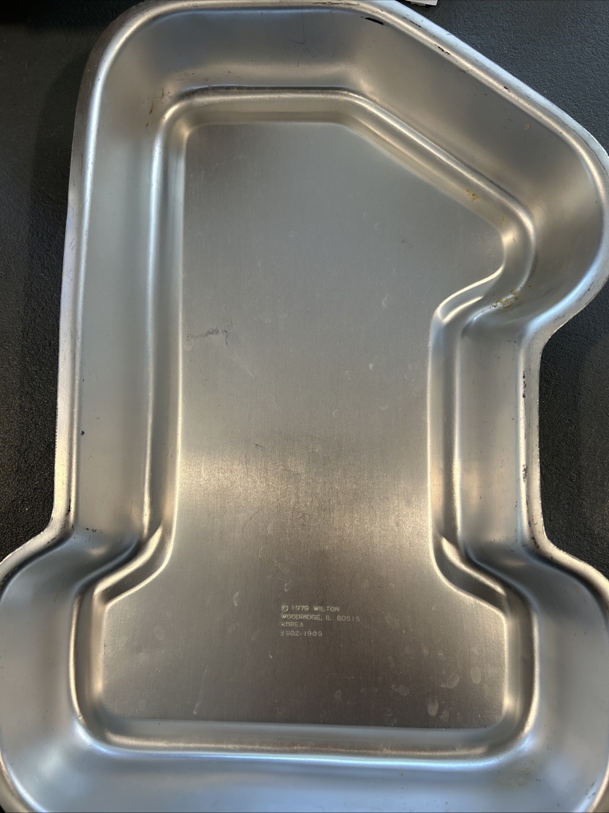 Vintage 1979 Wilton #1 Number One Cake Pan 502-1905 Aluminum Birthday
