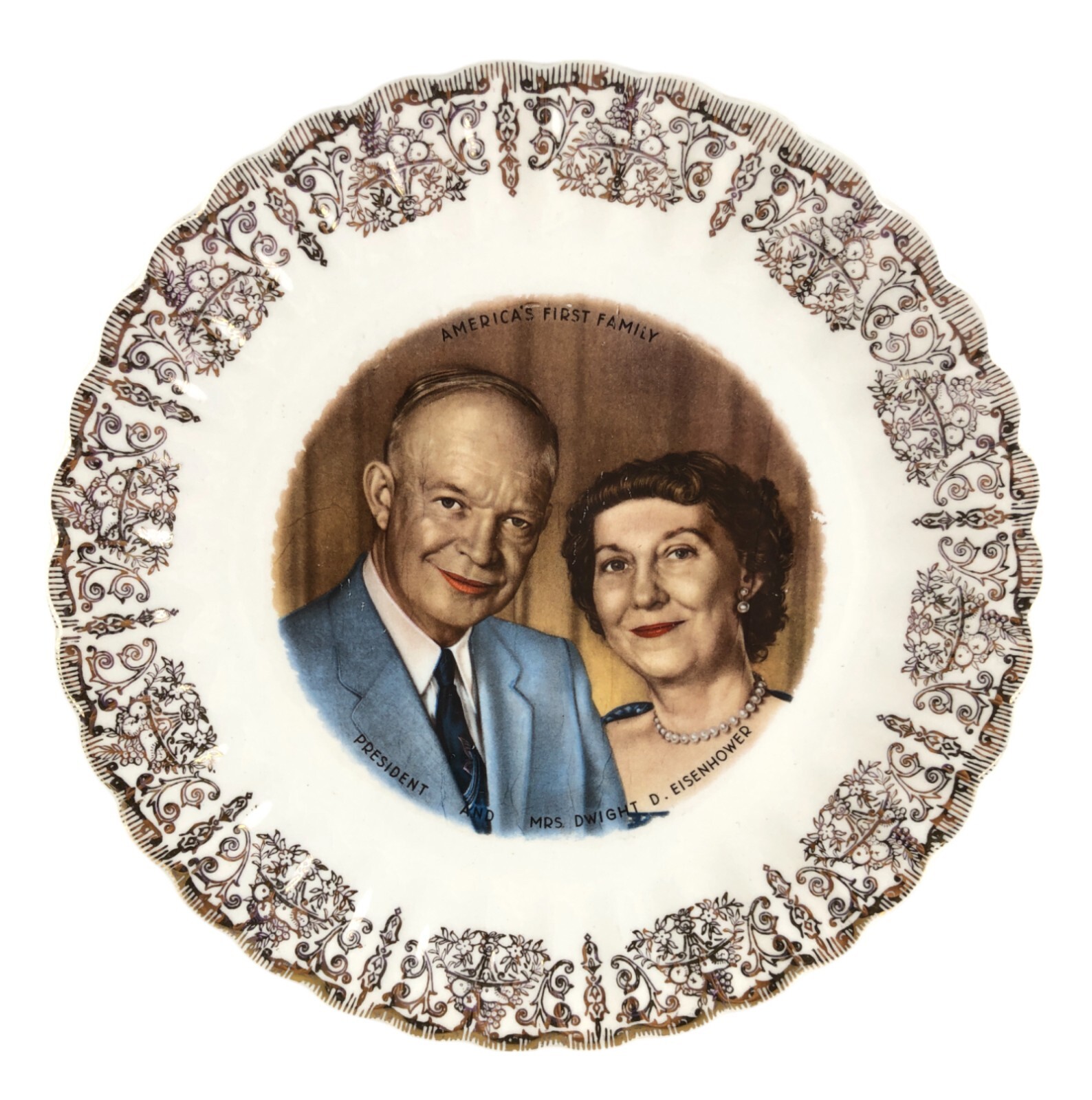 President Dwight E. Ike & Mamie Eisenhower Plate America's First Family 9