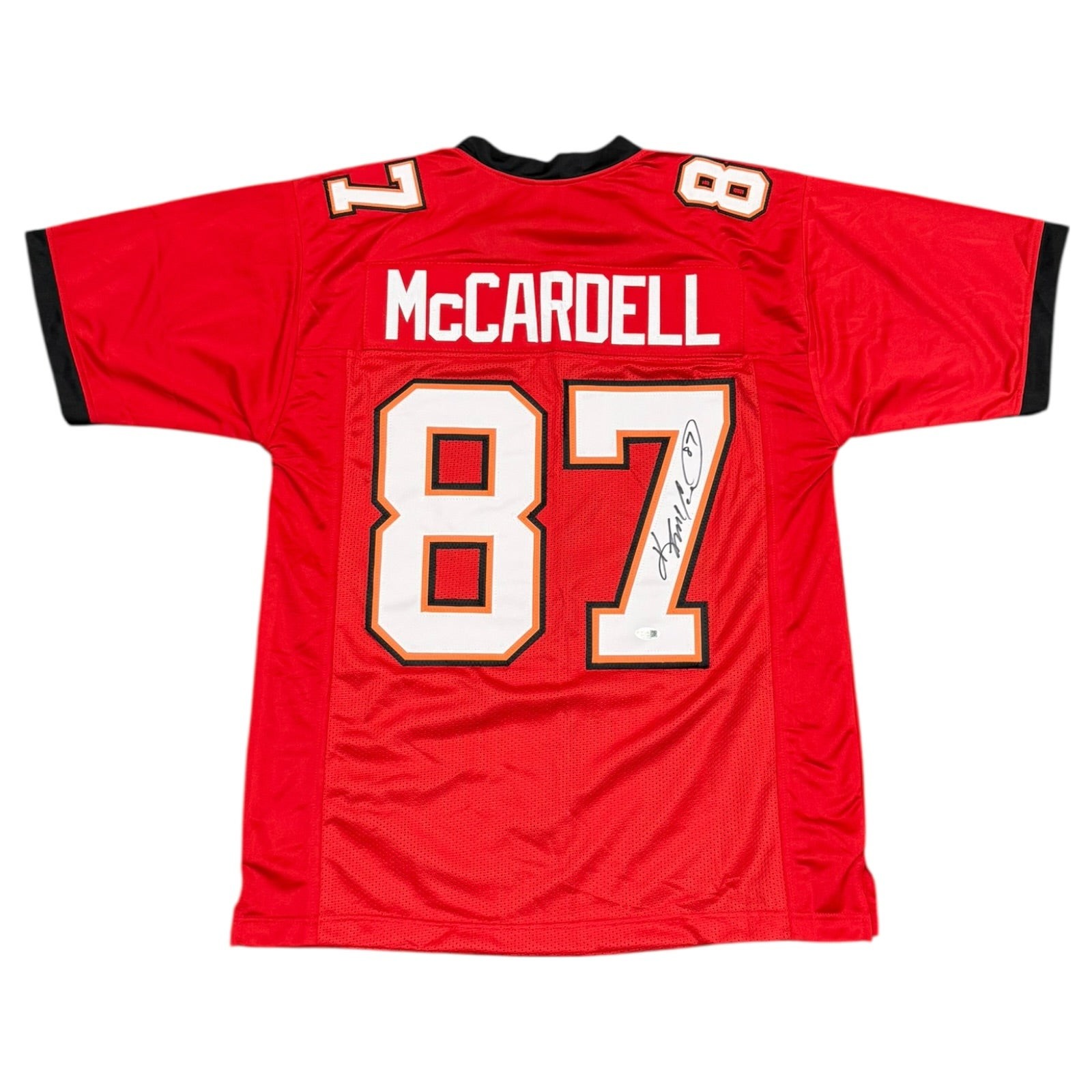 Keenan McCardell Autographed Tampa Bay (Red #87) Custom Jersey - JSA