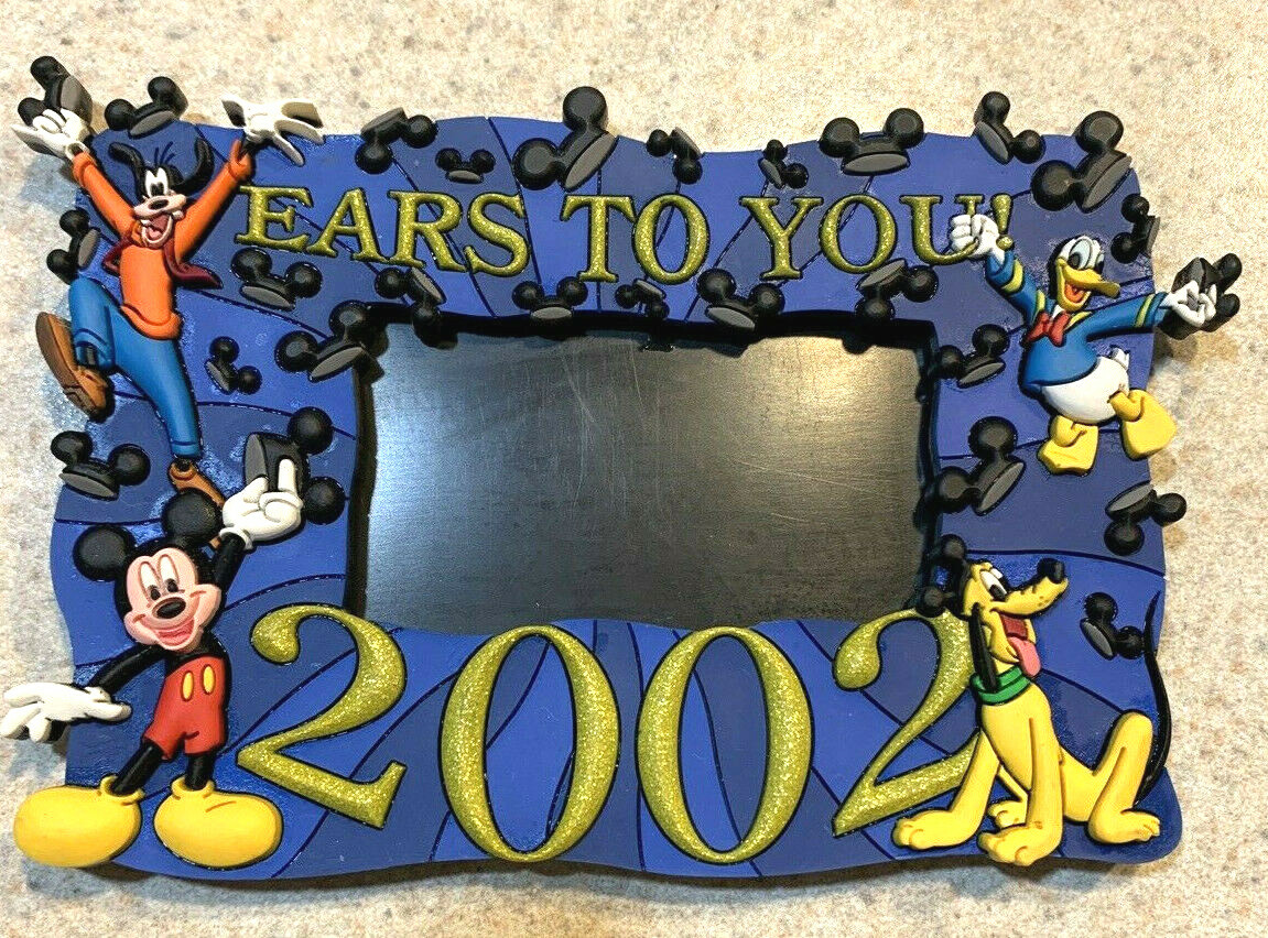 Vtg.Disney 3D Magnet Frame-Ears To You 2002-Mickey Mouse,Pluto,Goofy,Donald Duck