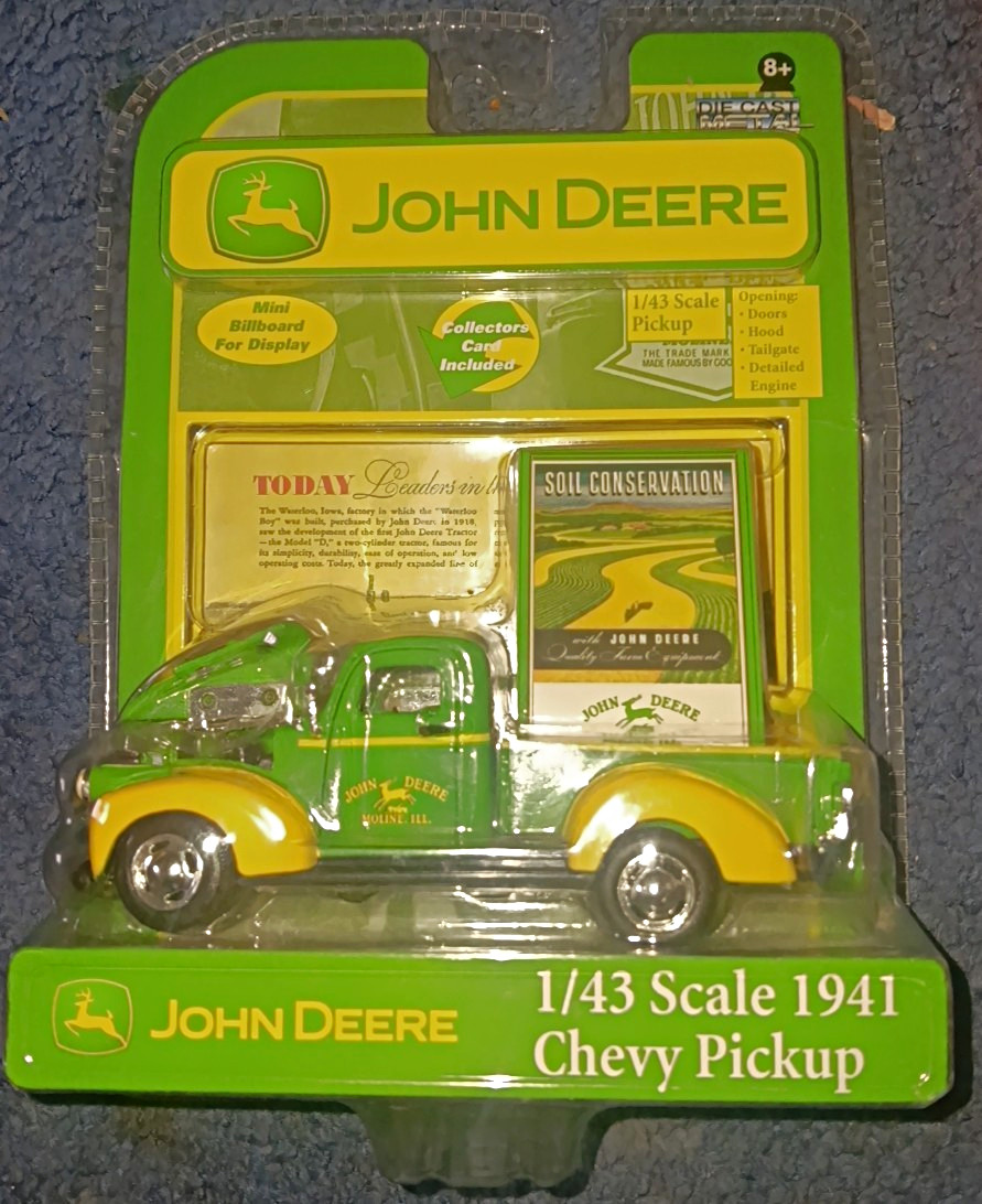 John Deere 1/43 Scale 1941 Chevy Pickup DieCast Replica