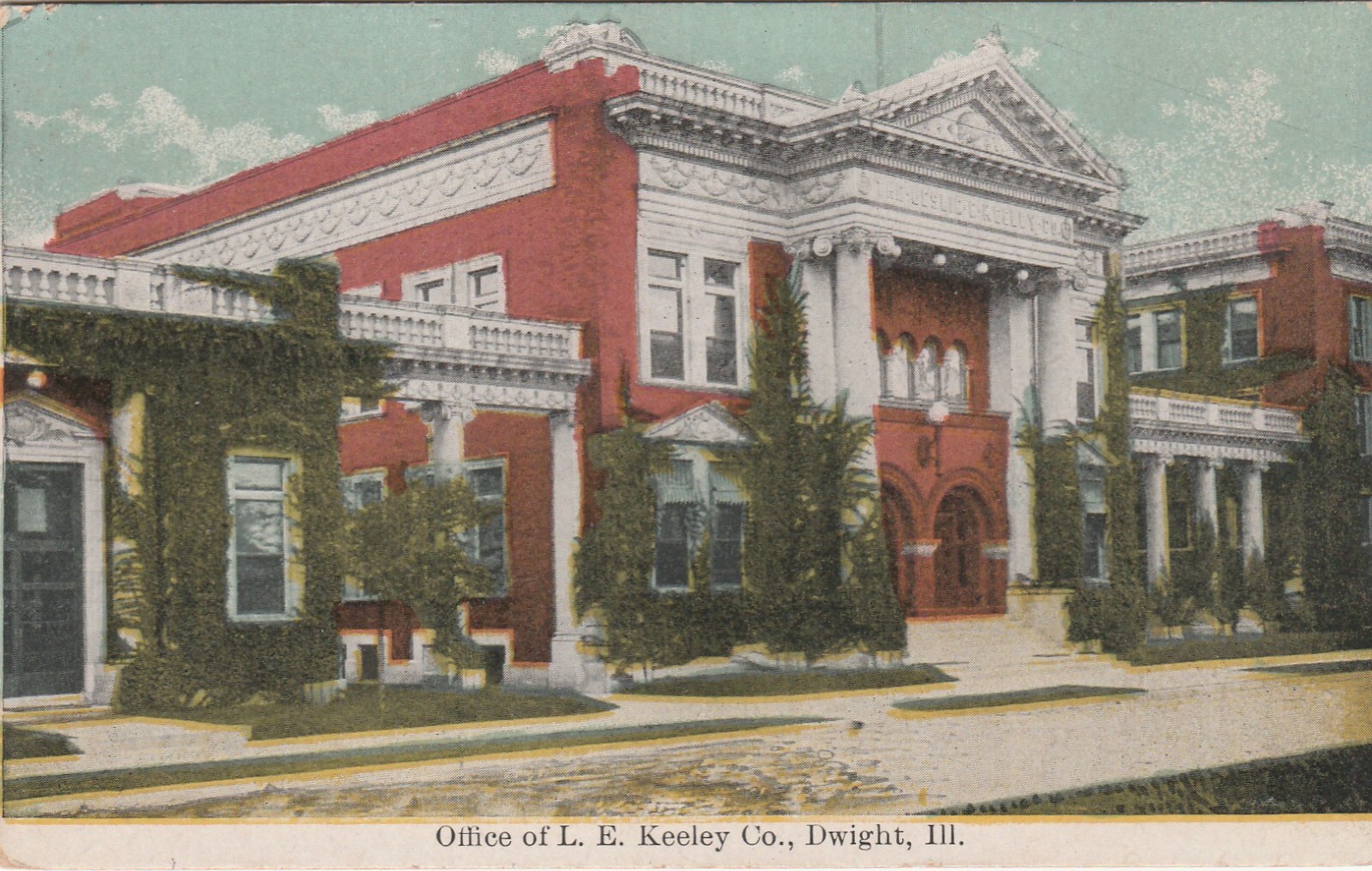 Illinois Dwight Office L E Keeley Company  Vintage Souvenir Postcard
