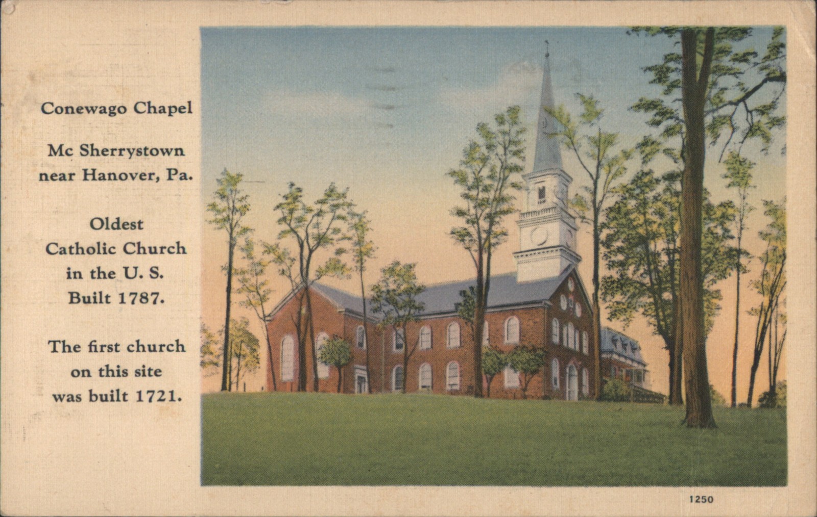 McSherrystown, Pennsylvania PA Conewago Chapel McSherrystown, Oldest Catholic