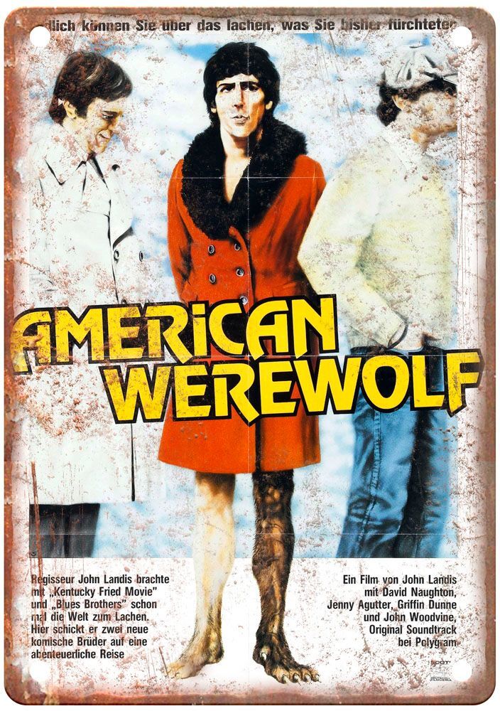 American Werewolf In London Vintage Movie Poster Old Retro Look Metal Sign MP134