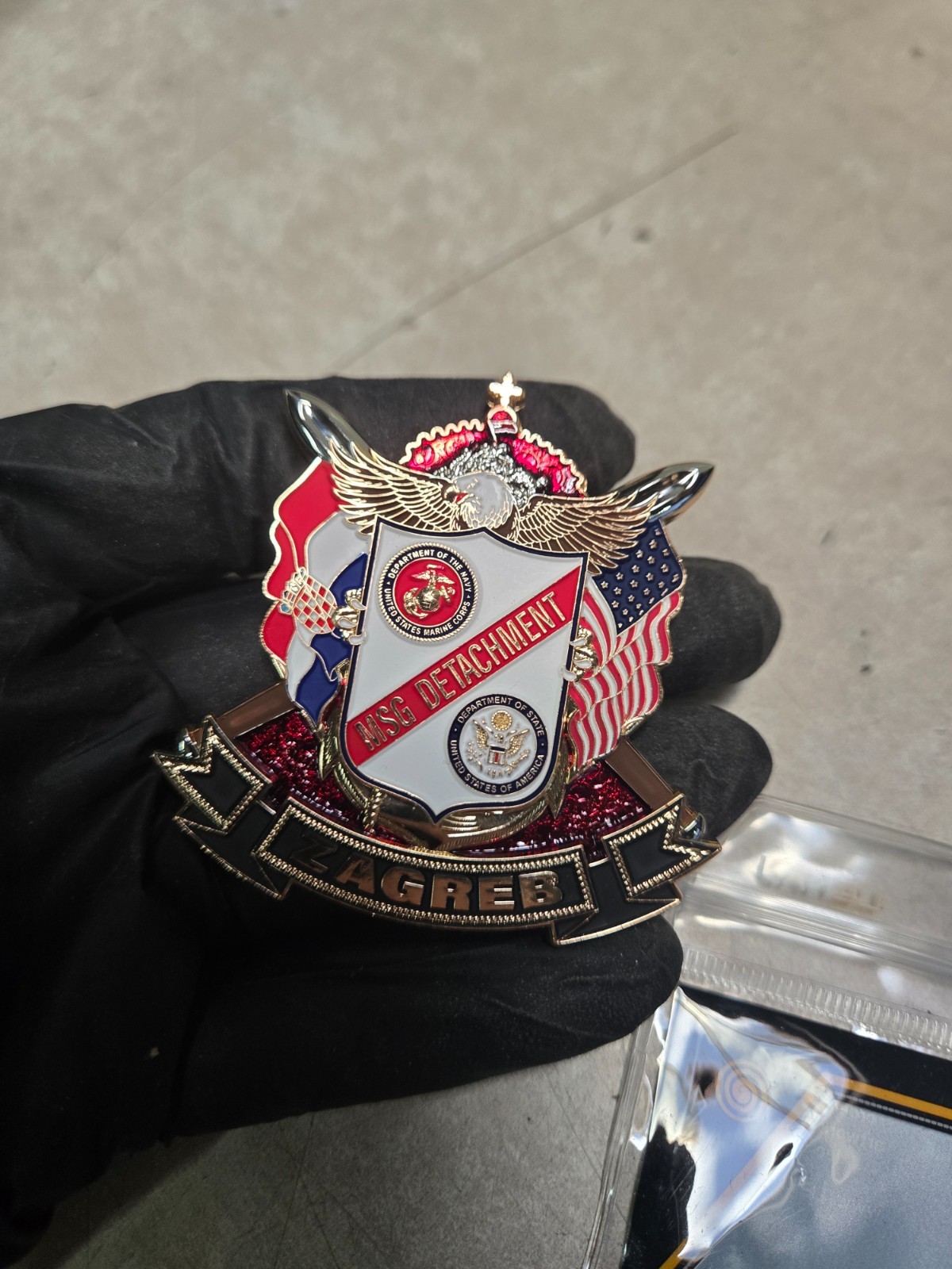 MSG-D Marine Security Guard Detachment Zagreb, Croatia Challenge Coin