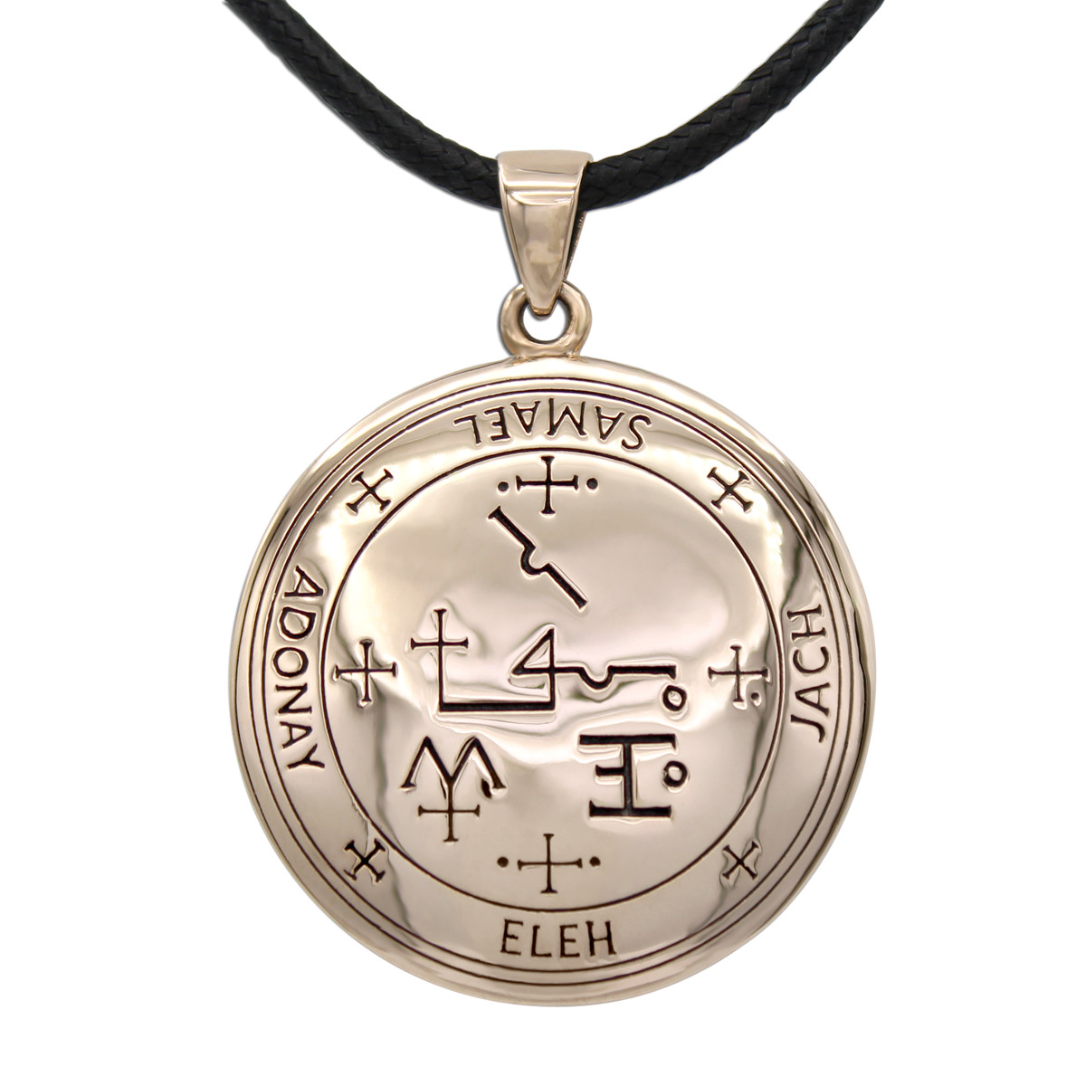 Archangel Samael Sigil Pendant Necklace - Bronze 1.25
