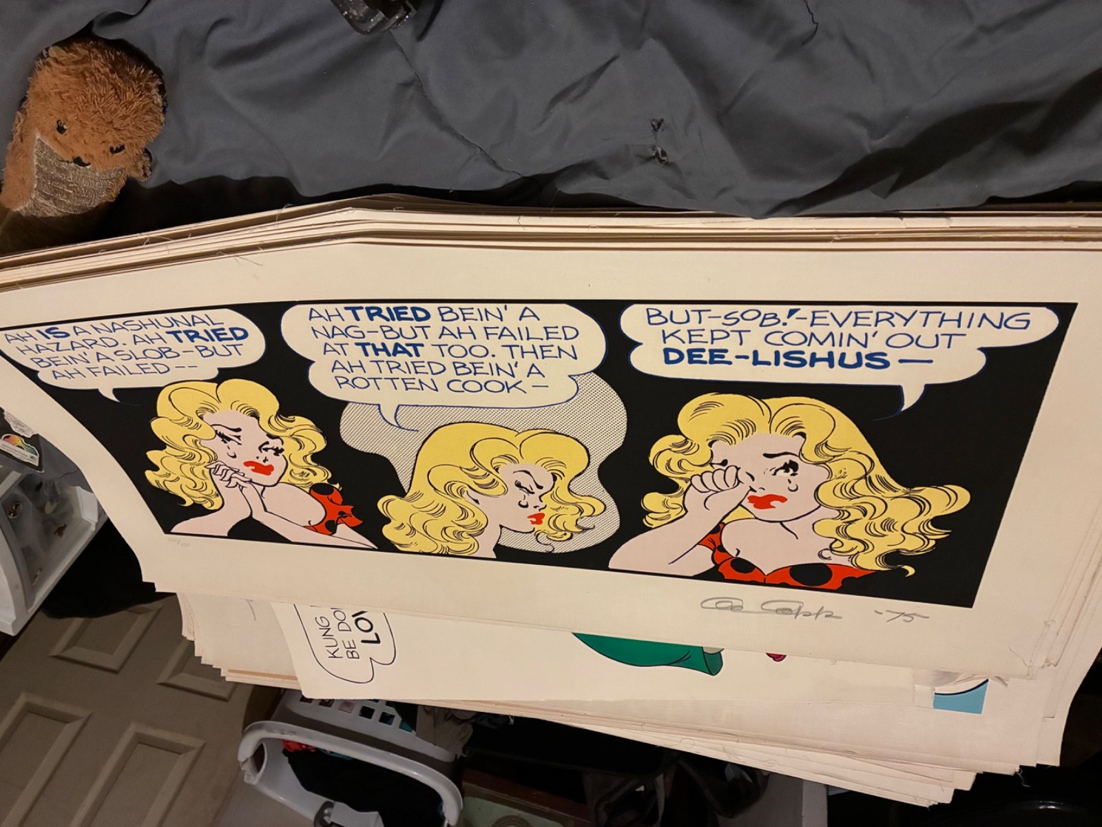 **PLEASE READ FULL DESCRIPTION** Autographed Al Capp Lithographs, Original paint