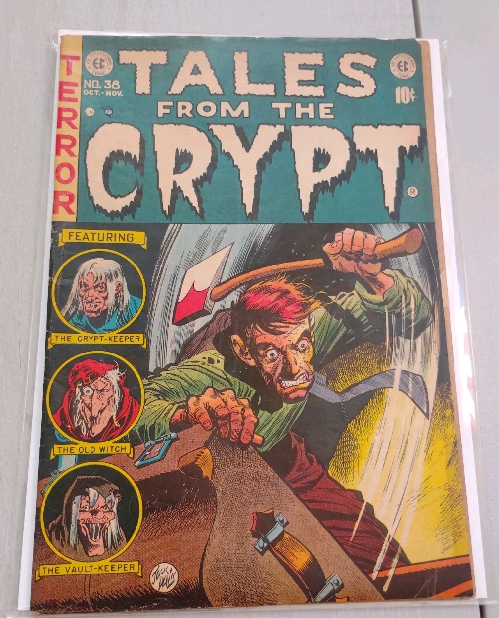 TALES FROM THE CRYPT #38 1953 EC Comics PRE-CODE HORROR Jack Davis Cover PCH VG
