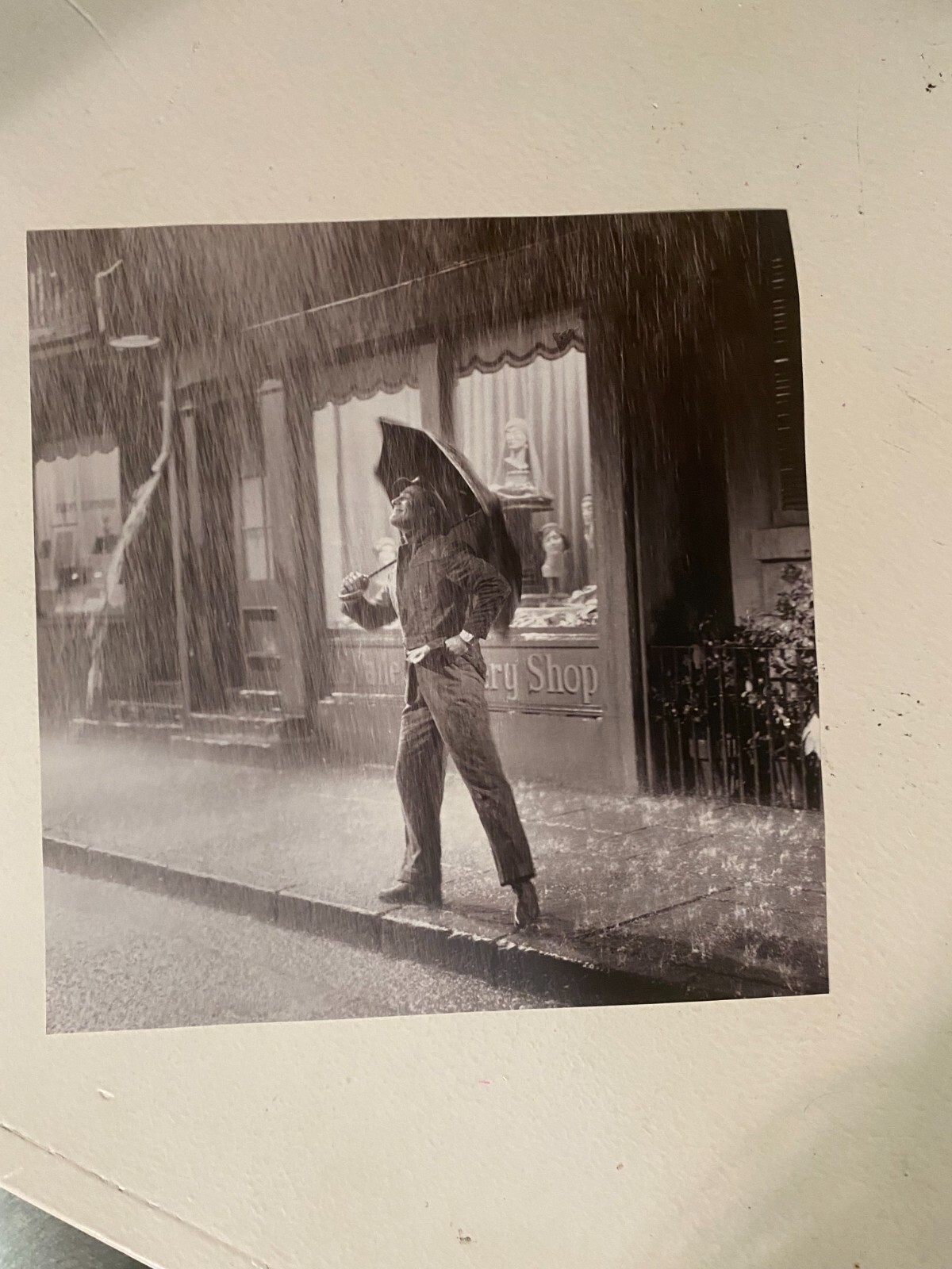 Gene Kelly In Singin\' In The Rain Movie Scene Book Photograph