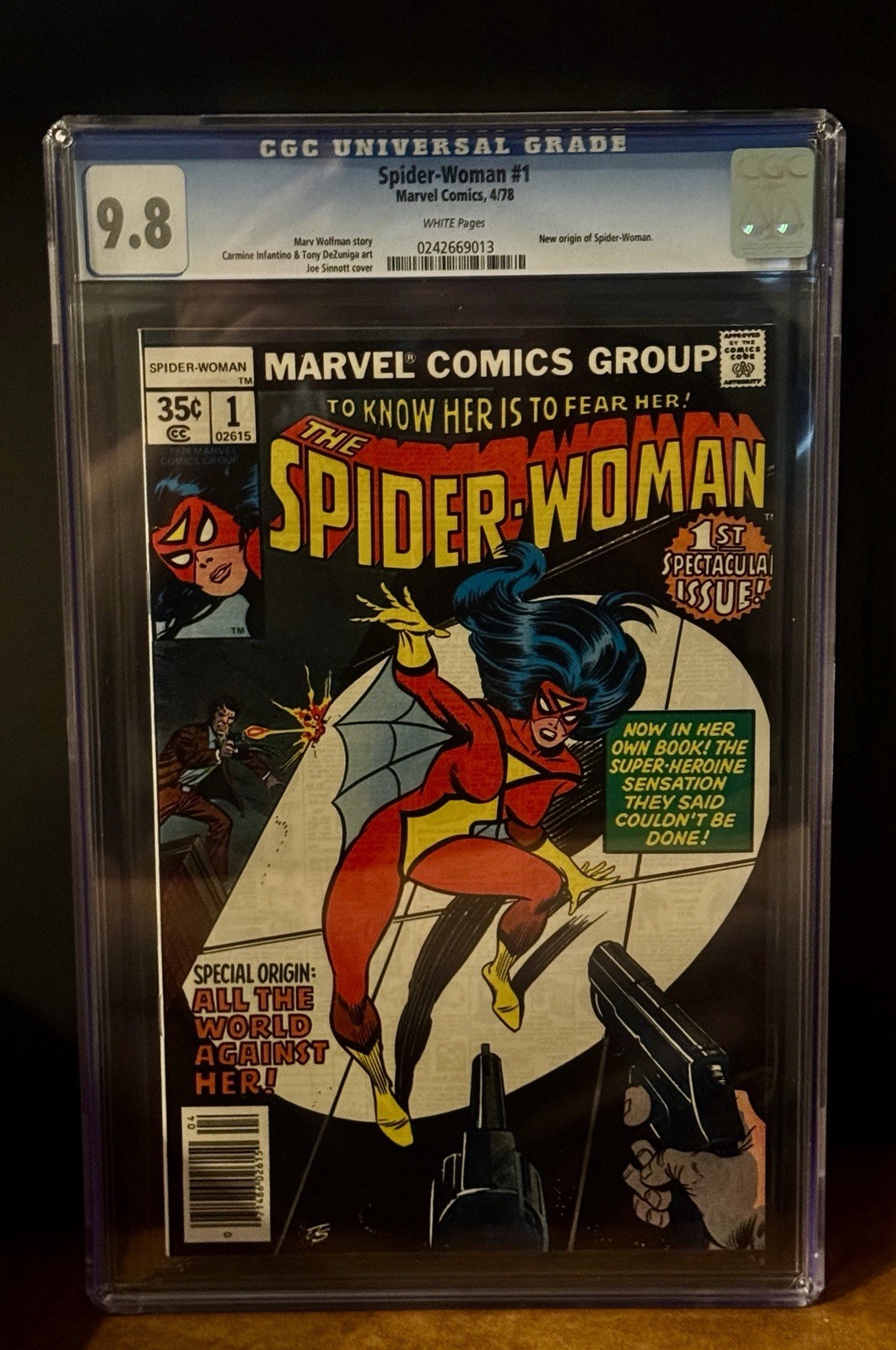 Spider-Woman #1 CGC 9.8 WP MCU 1978 New Origin of Spider-Woman Sinnott Cover
