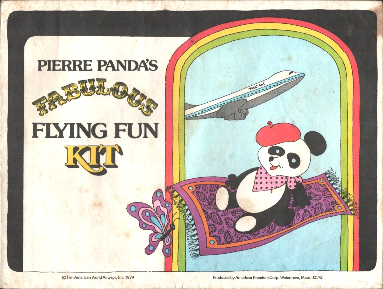 1979 PAN AMERICAN WORLD AIRWAYS vintage 9x12 envelope only CHILDREN\'S FLYING KIT