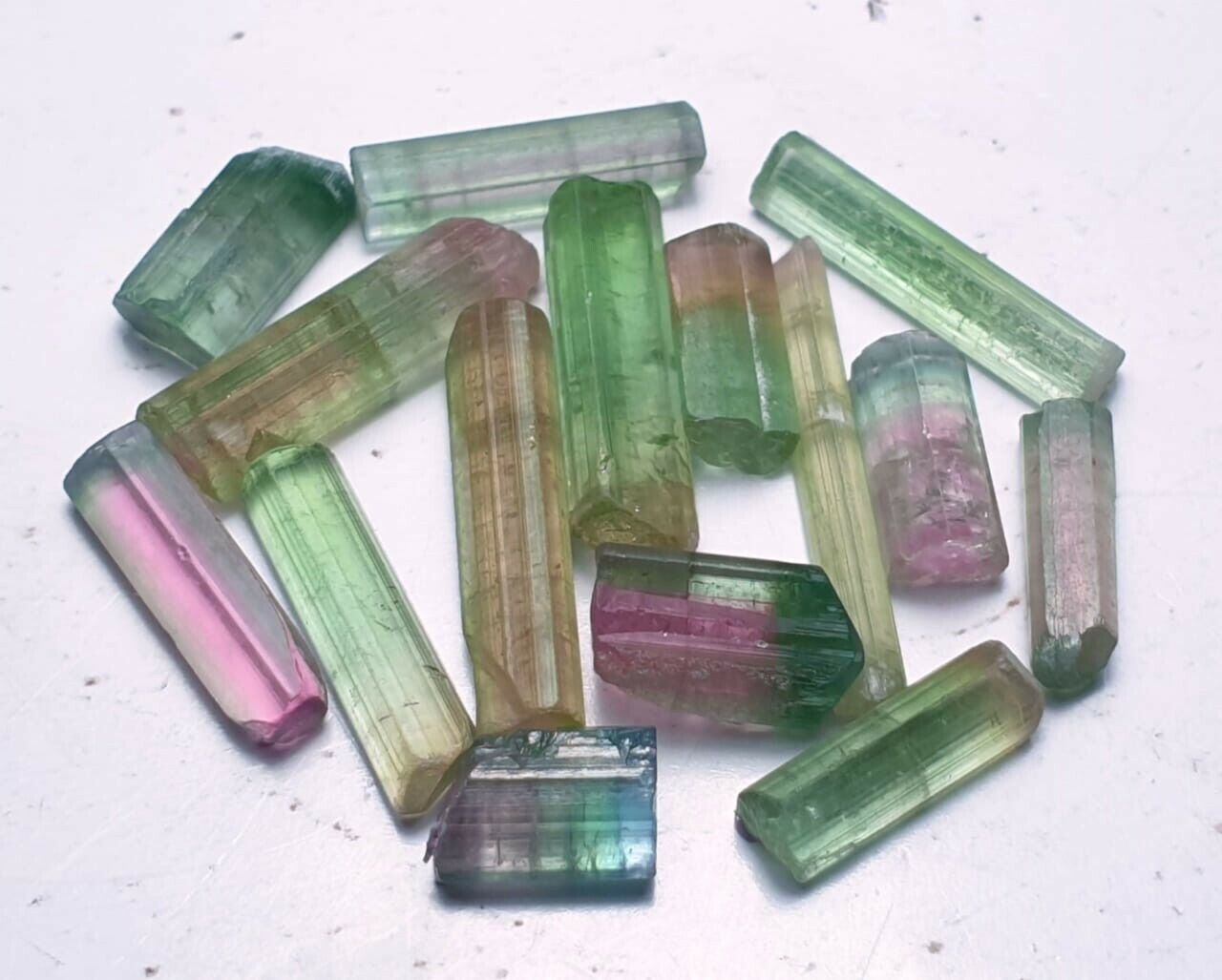 Beautiful multi color tourmaline crystals. N
