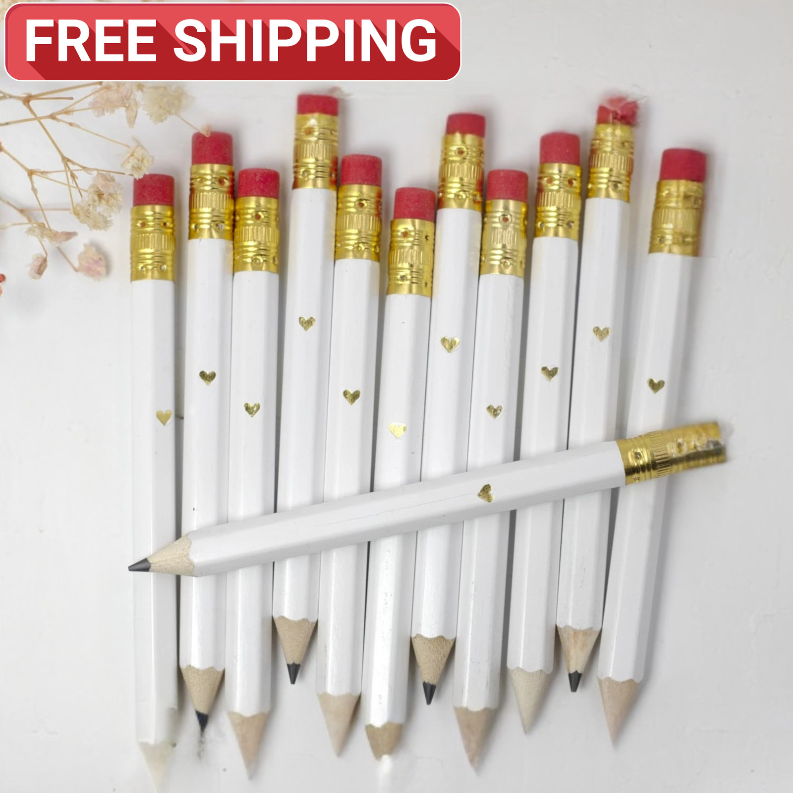 25pcs Mini Pencils With Erasers 4