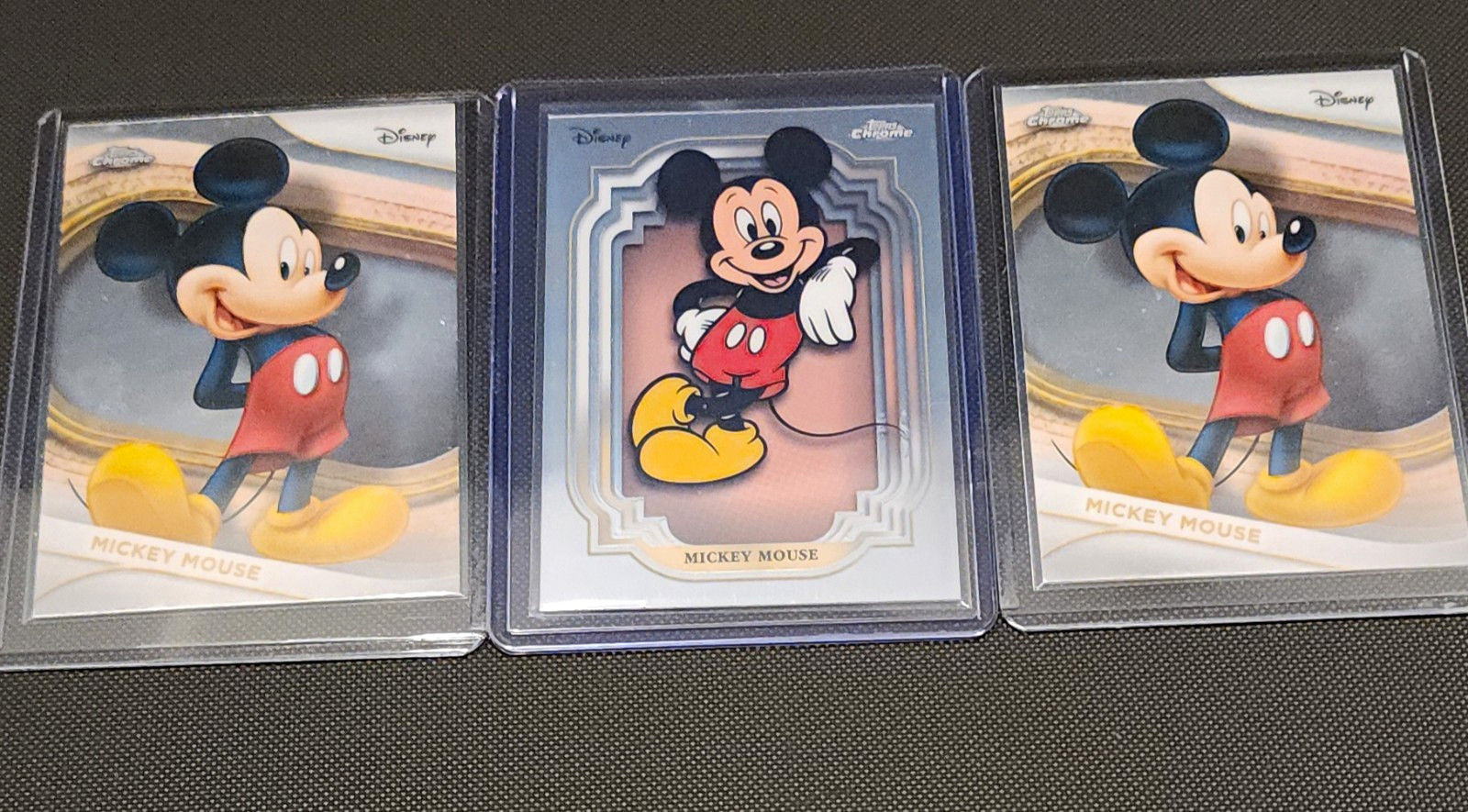 Topps Chrome Disney Mickey Mouse Non-Sport Trading Card Lot (3 Cards)
