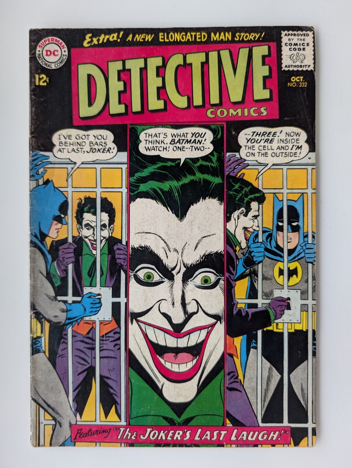 Detective Comics 332 Joker Cover Batman Glossy Mid Grade Silver Age 1964