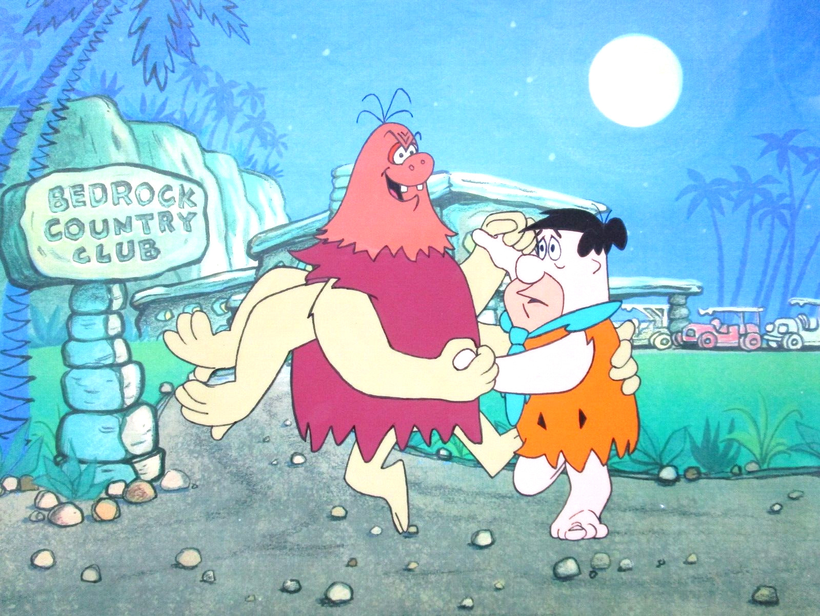 1970\'s FLINTSTONES Fred Hanna-Barbera ORIGINAL PRODUCTION drawing CEL
