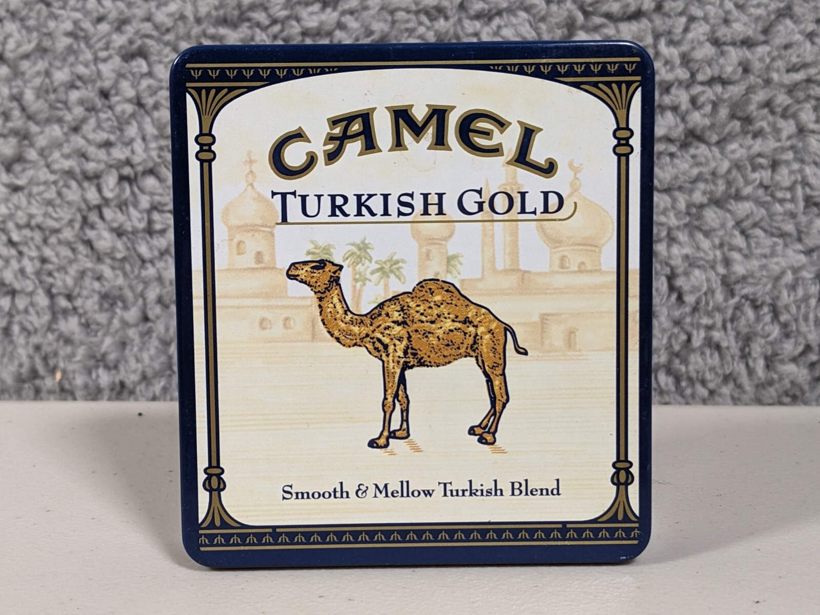 Vintage Camel Turkish Gold Empty Container Tin Made in Germany MINT RARE