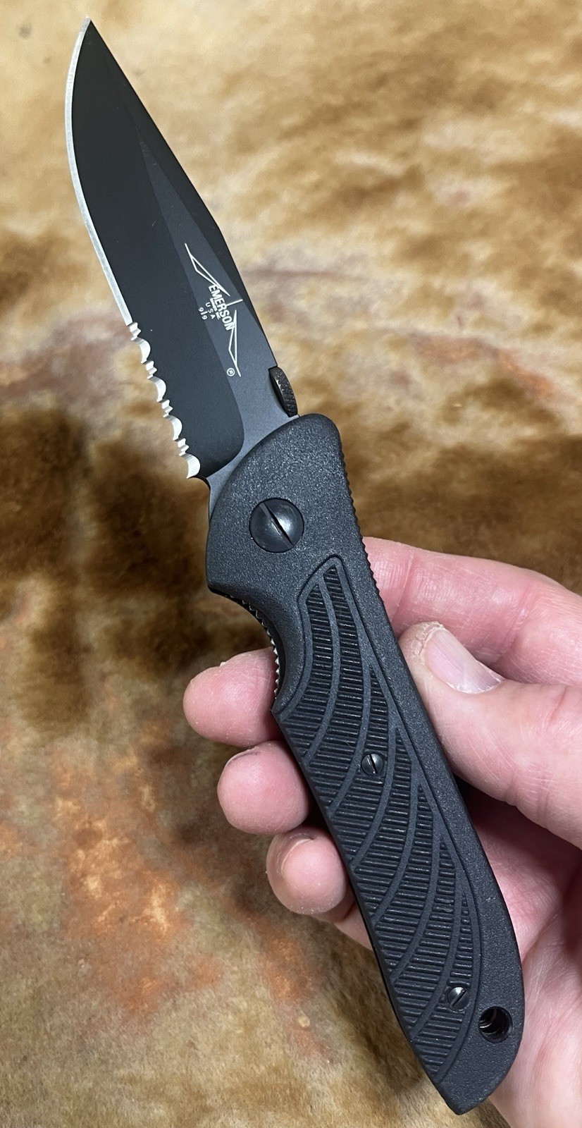 1999 Emerson Knives Original Raven “A Blade” Knife MINT