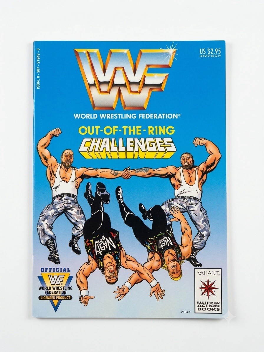 1991 Valiant WWF BUSH WHACKERS Out Of The Ring Challenges Nintendo Bushwhackers