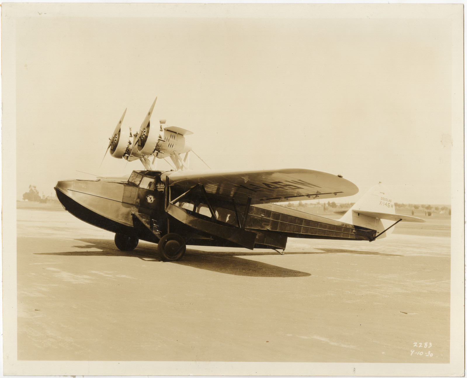 1930 Douglas Sinbad Prototype Photo, Coast Guard Dolphin \