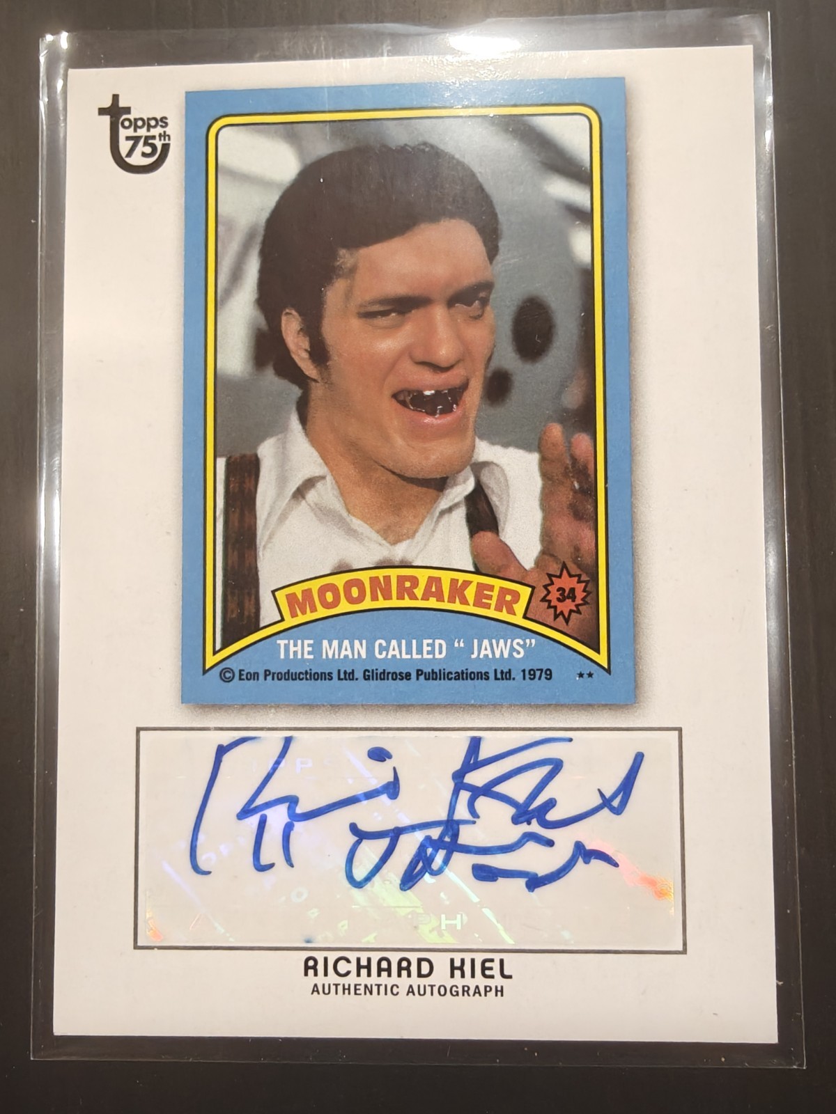 Richard Kiel 2013 Topps 75th Anniversary Auto Jaws, 007 James Bond, & Moonraker