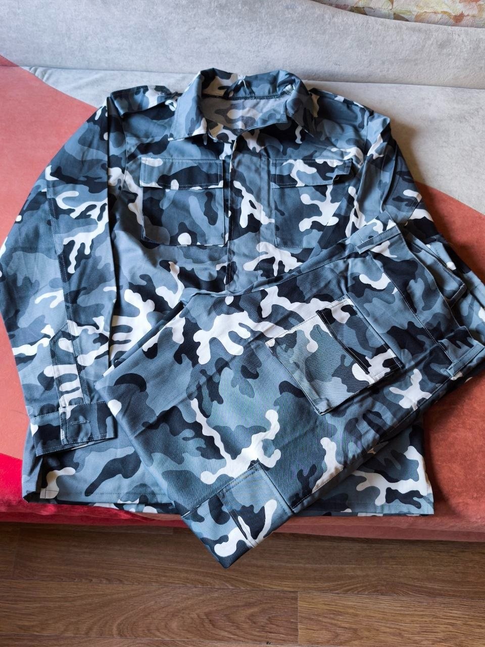 Light Urban Shadow Ultra Rare White Night Camo 52-54 L Ukraine SOF Uniform Dubok