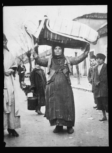 Photo:Podgoritza Montenegro 1920 Red Cross baby carriage go cart