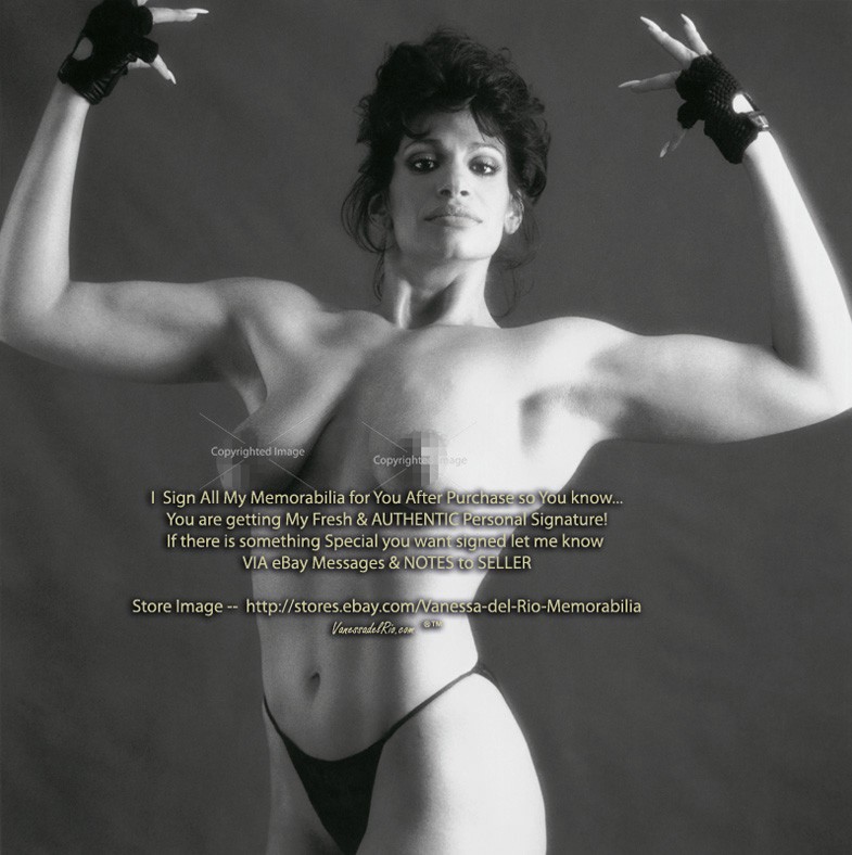 Vanessa del Rio Photo by Paul Goode My Body Building Era Sign AFTER BUY w/COA