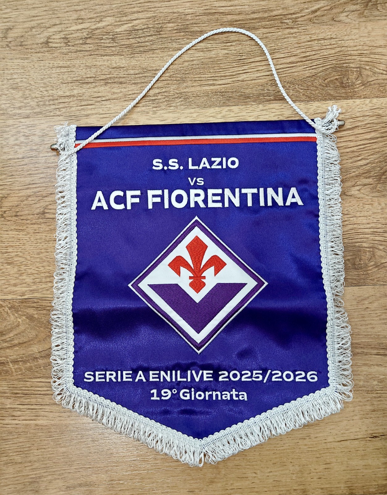 S.S. Lazio vs ACF Fiorentina Serie A Pennant Enilive 2025/2026 19th Pennant