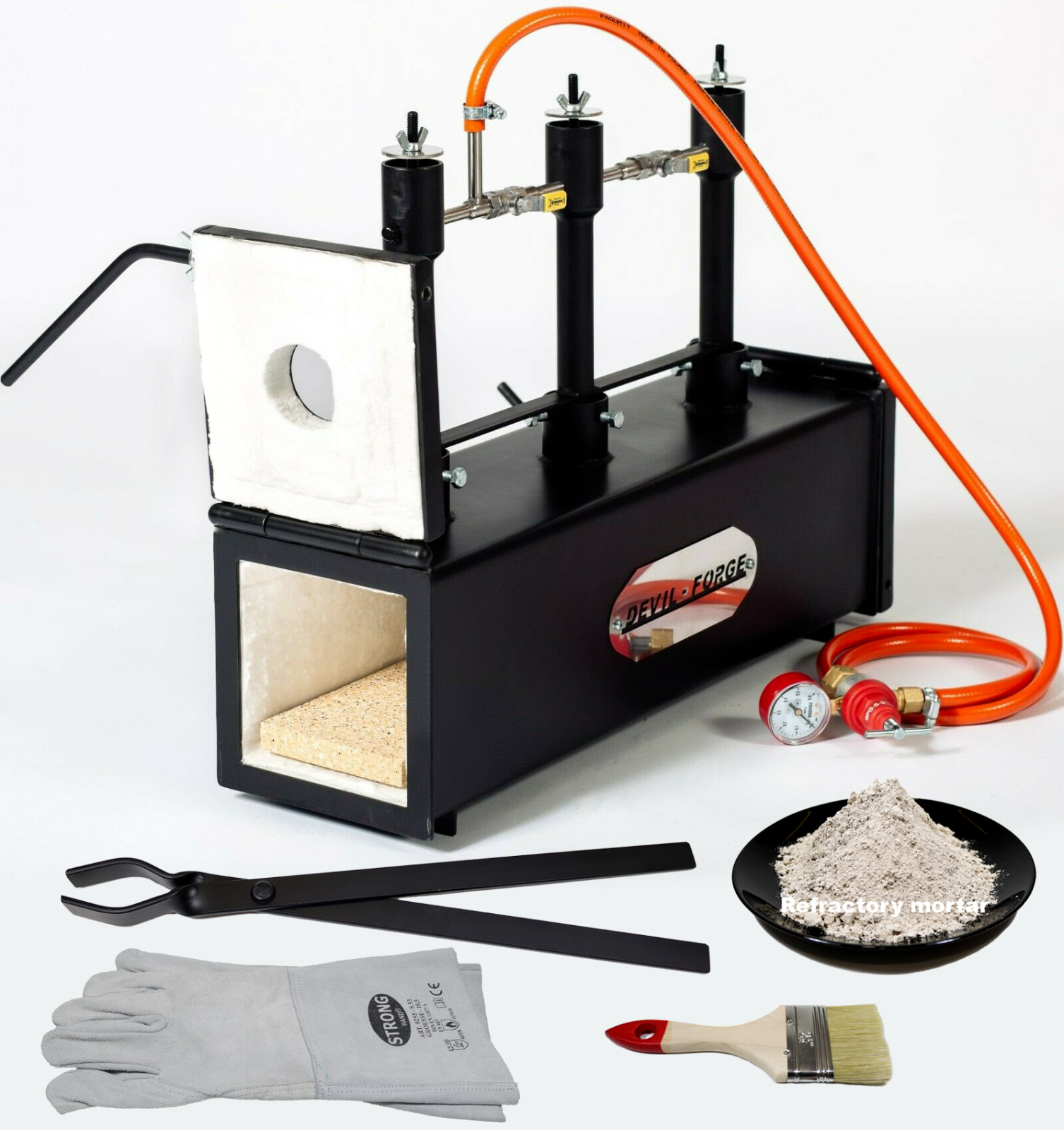 DFPROF3+2D GAS PROPANE FORGE Furnace Burner Knife Making Blacksmith Farrier USA