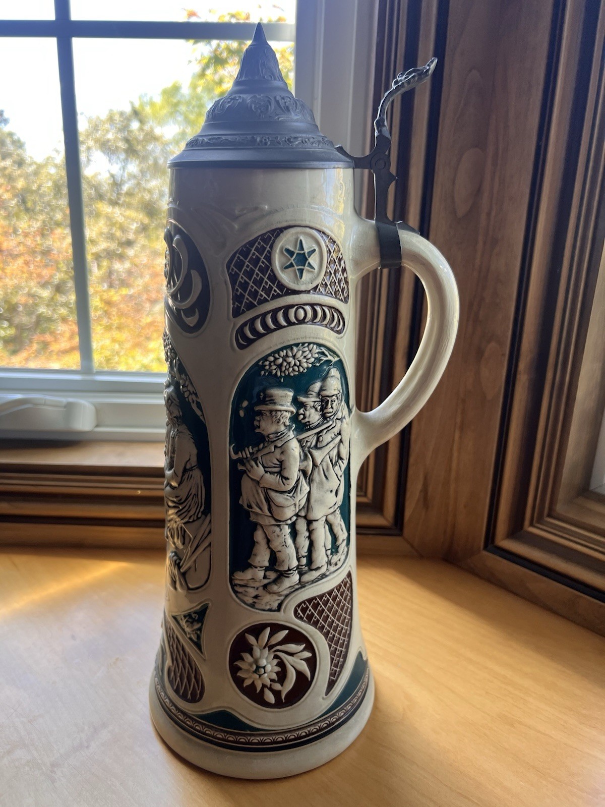 Antique German Beer Stein Dumler & Breiden 2.5 Liters