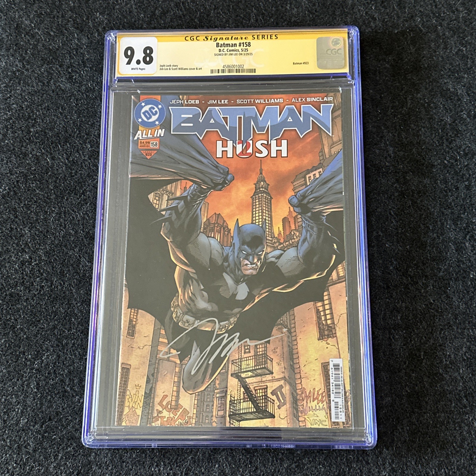Batman #158 Hush 2 CGC SS SIGNATURE SERIES 9.8 Signed By Jim Lee 🔥 🔥