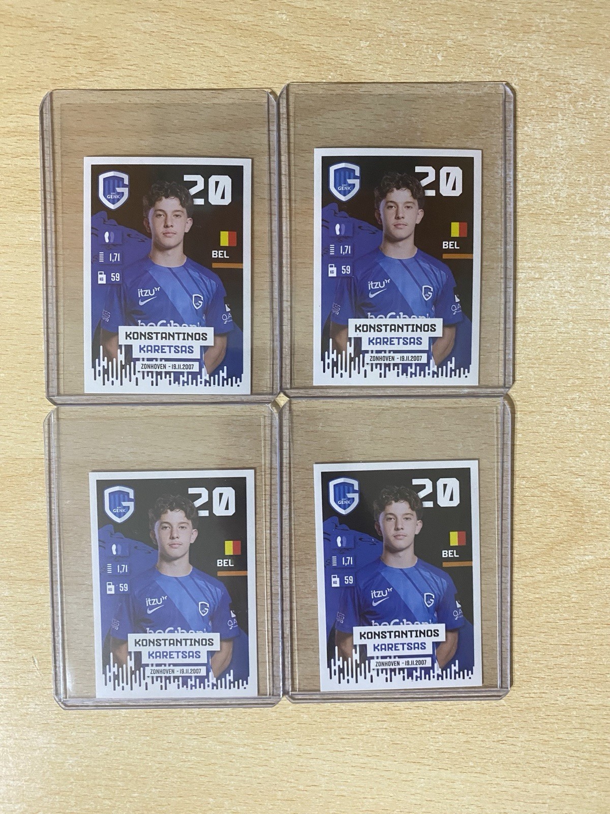 Panini Pro League 2024-2025 Kostantinos Karetsas Rookie Sticker N.198 Lot X4