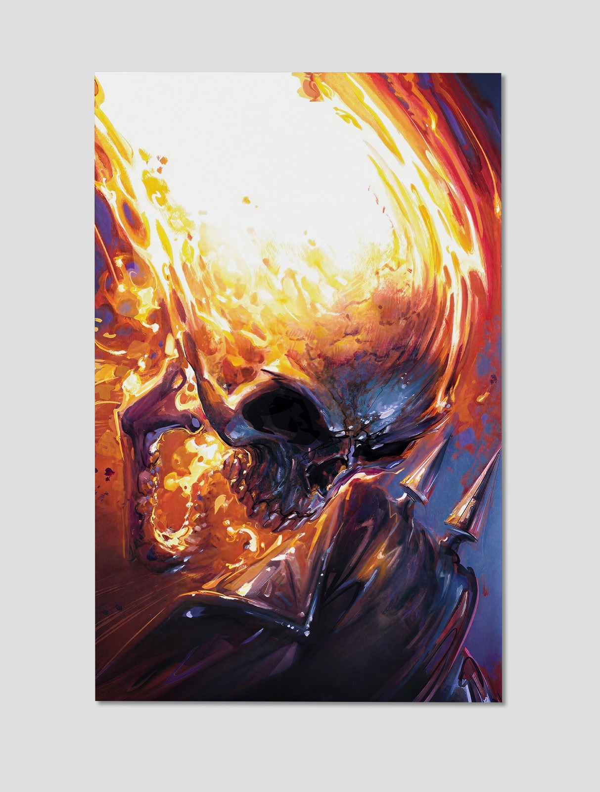 Ghost Rider Flaming Skull Premium Giclee Print Poster 11x17 Marvel Wall Art