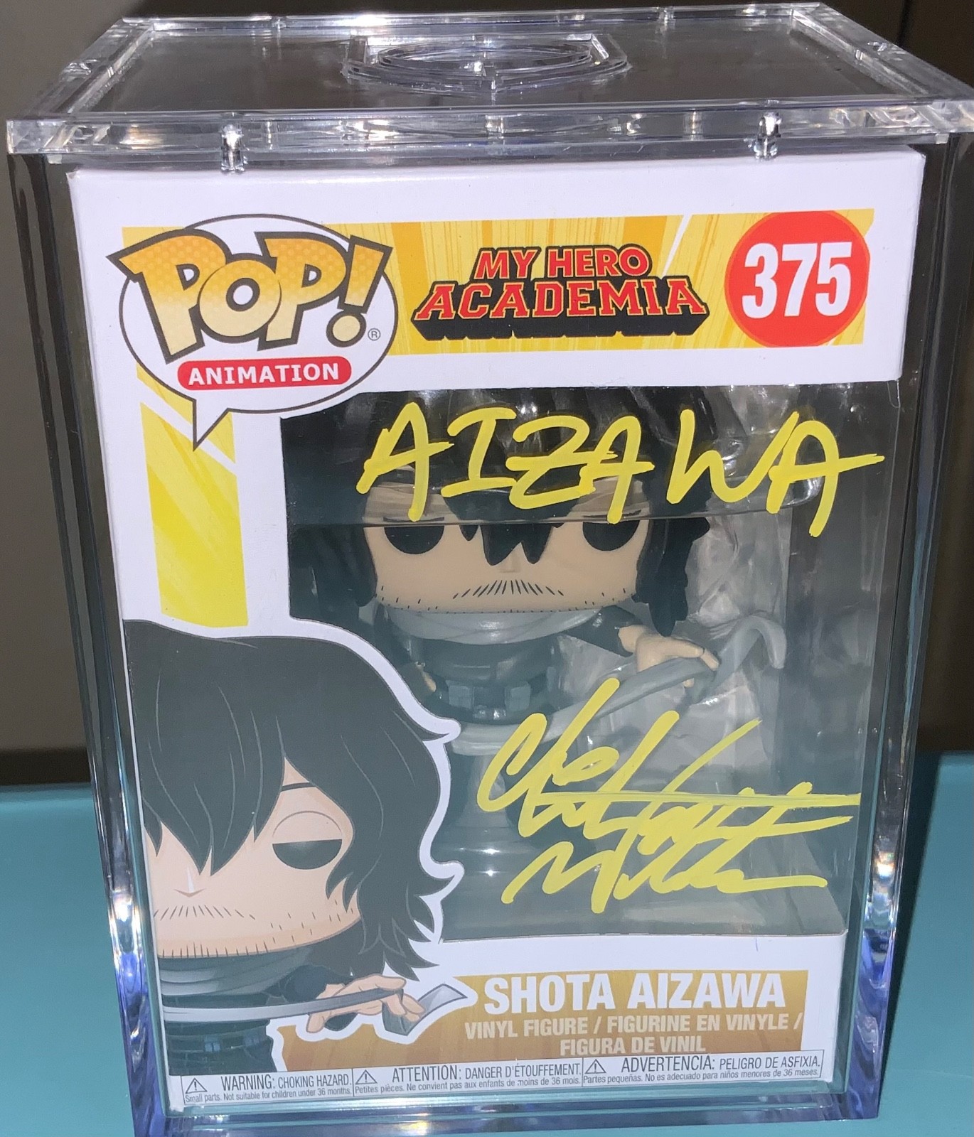 Funko Pop #375 Shota Aizawa Signed by Christopher Wehkamp MAS Certified