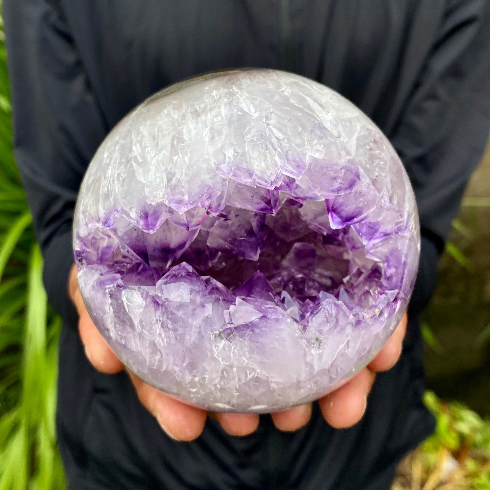2.68LB Natural Amethyst Agate Opening Smile Quartz Cluster Crystal Specimen Heal