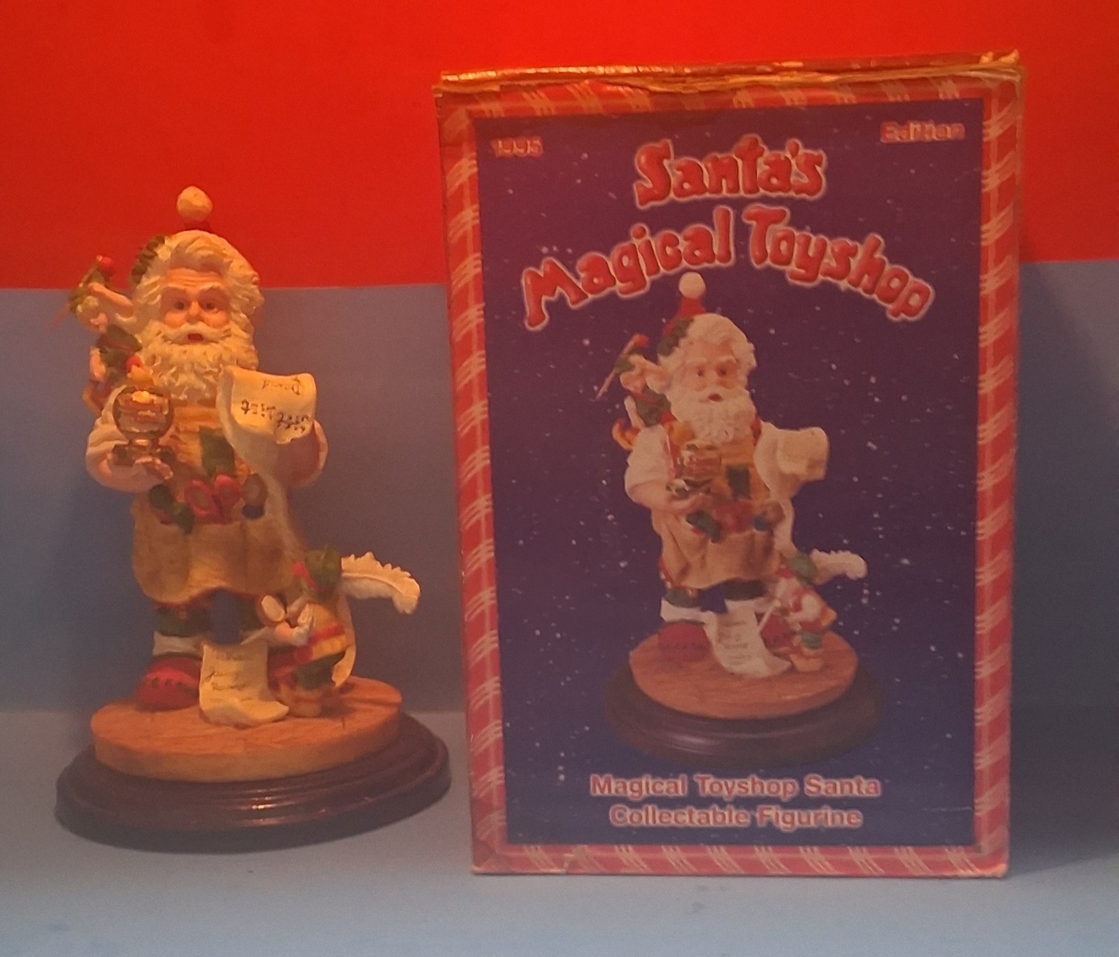  Vintage 1995 'Santa's Magical Toyshop' Figurine By Cheryl Ann Limited Edition