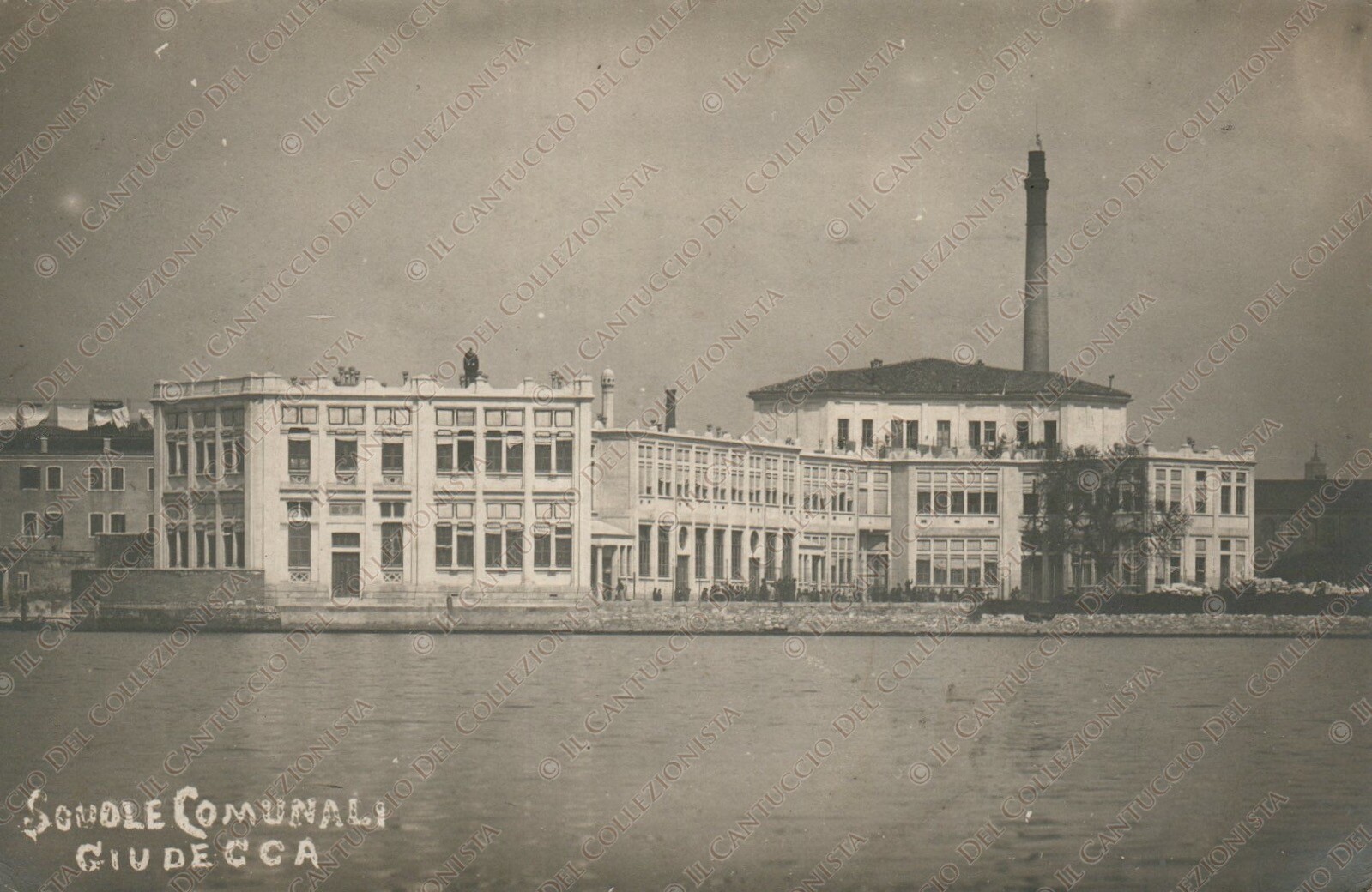 1913c GIUDECCA Municipal Schools Venice Photo Postcard