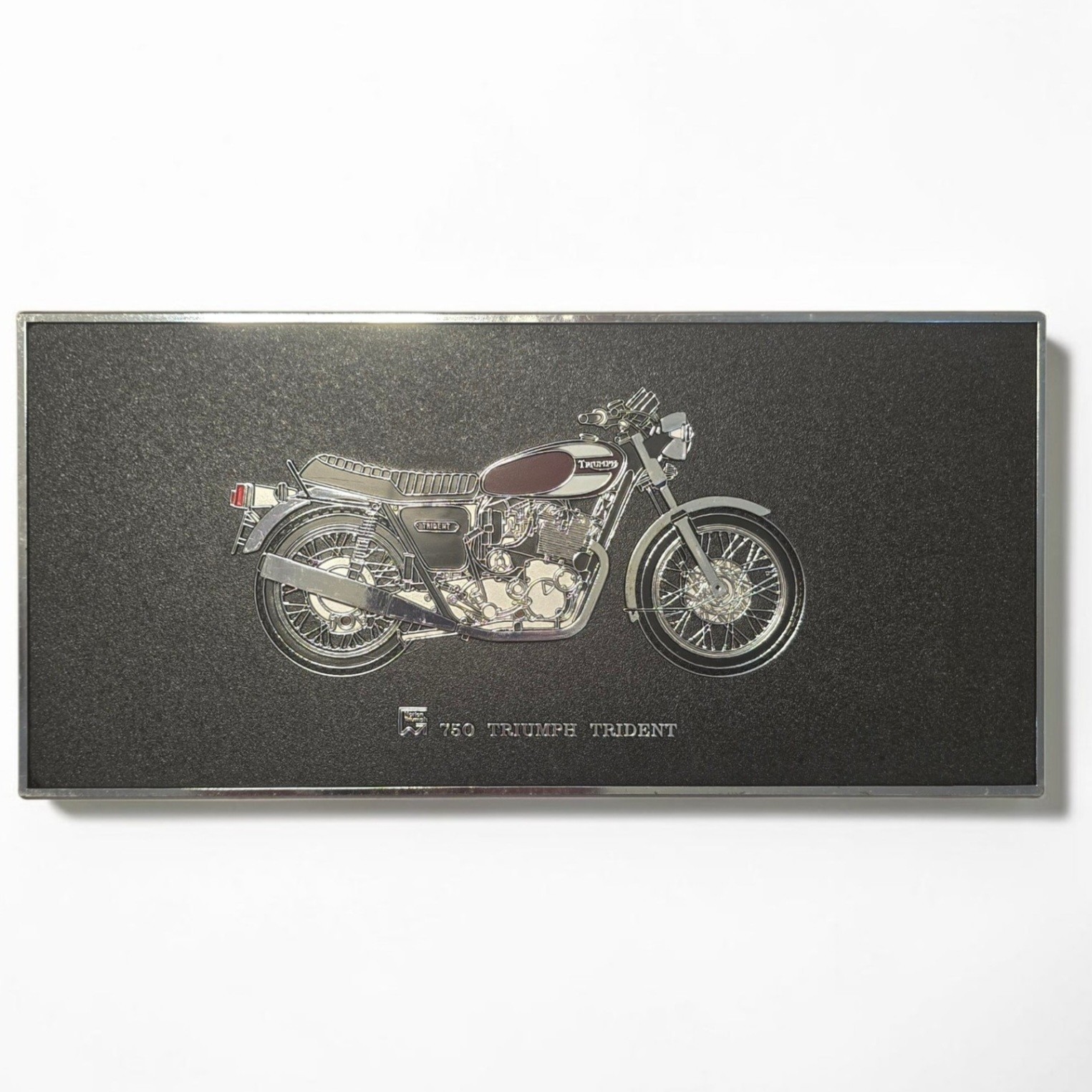 Vintage 1980s Motorcycle Wall Plaque Norton 750 Triumph Trident 11