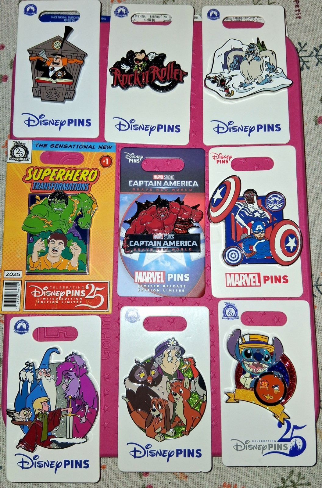 Authentic Disney Trading Pins  Lot of 9 AUTHENTIC On Original Backer Cards