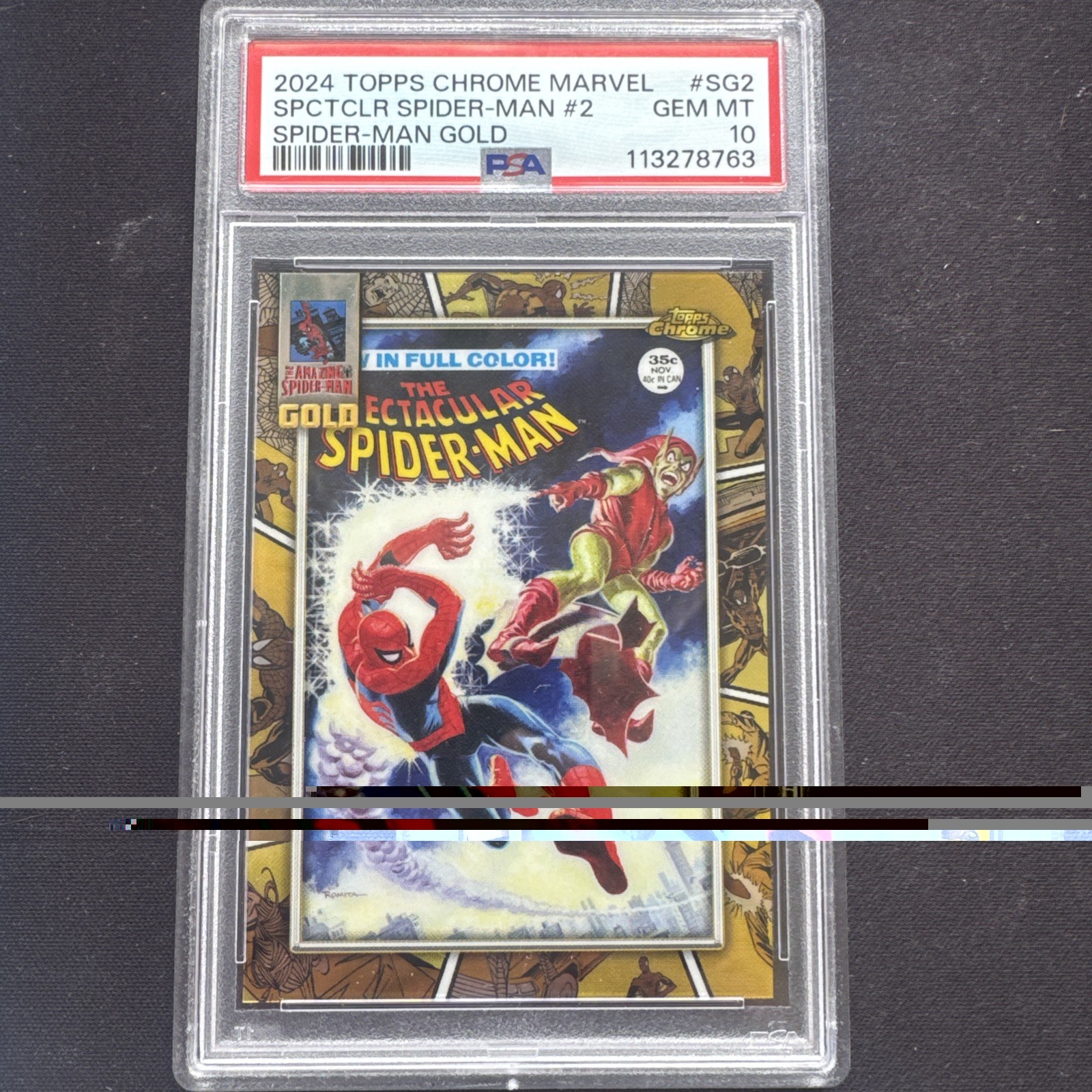 2024 Topps Chrome Marvel Amazing Spider Man Gold #SG-8 PSA 10