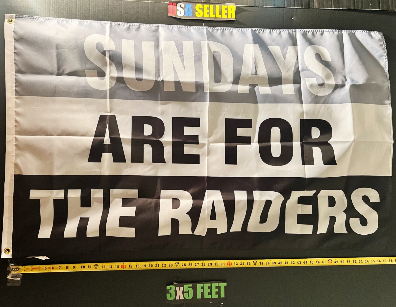 Football Flag  Las Vegas Raiders NFL NCAA Cave Beer USA Sign 3x5'