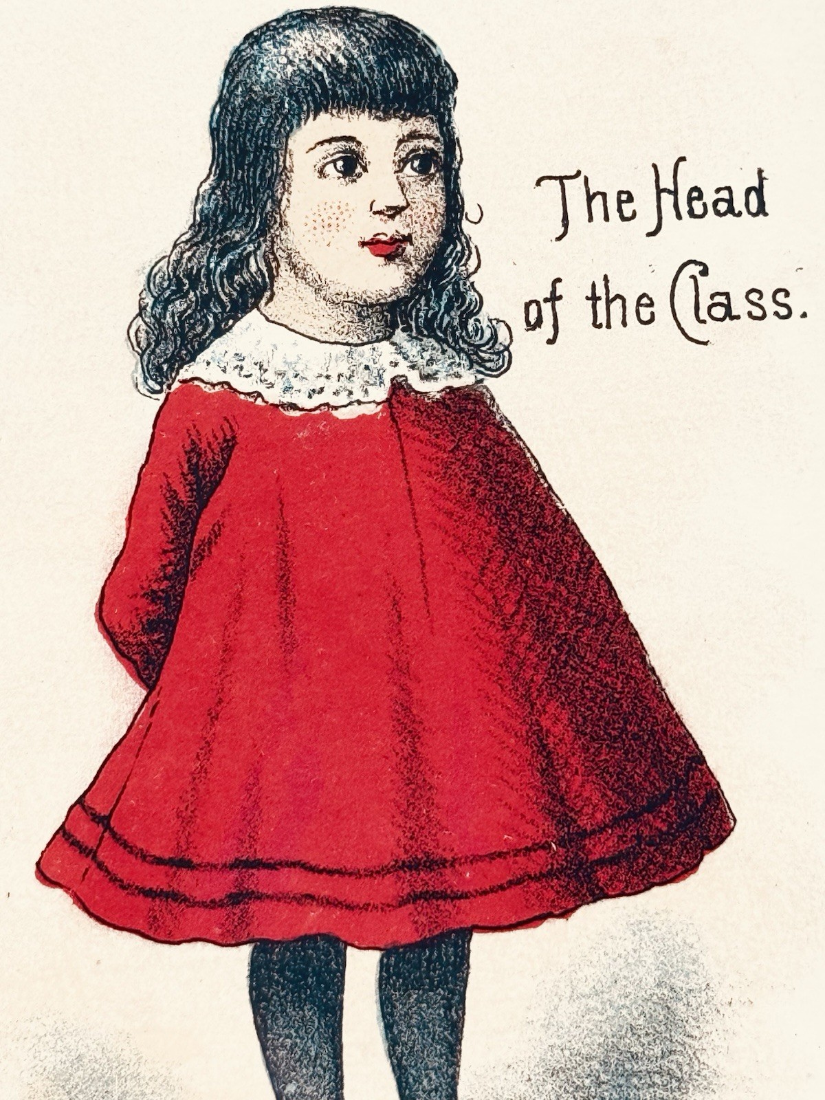 1880s Victorian Trade Card James Brothers Fine Druggists N. Y. Child In Red 1880s Victorian Trade Card James Brothers Fine Druggists N. Y. Child In Red