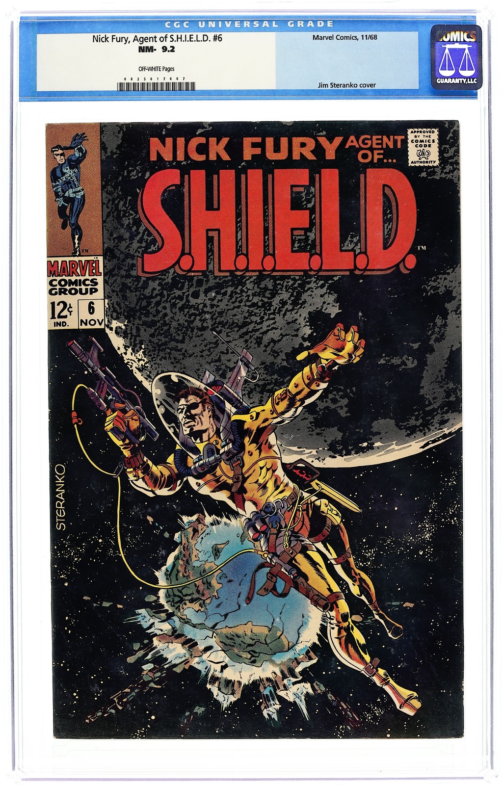 Nick Fury Agent of SHIELD #6 CGC 9.2 1968 0025017007