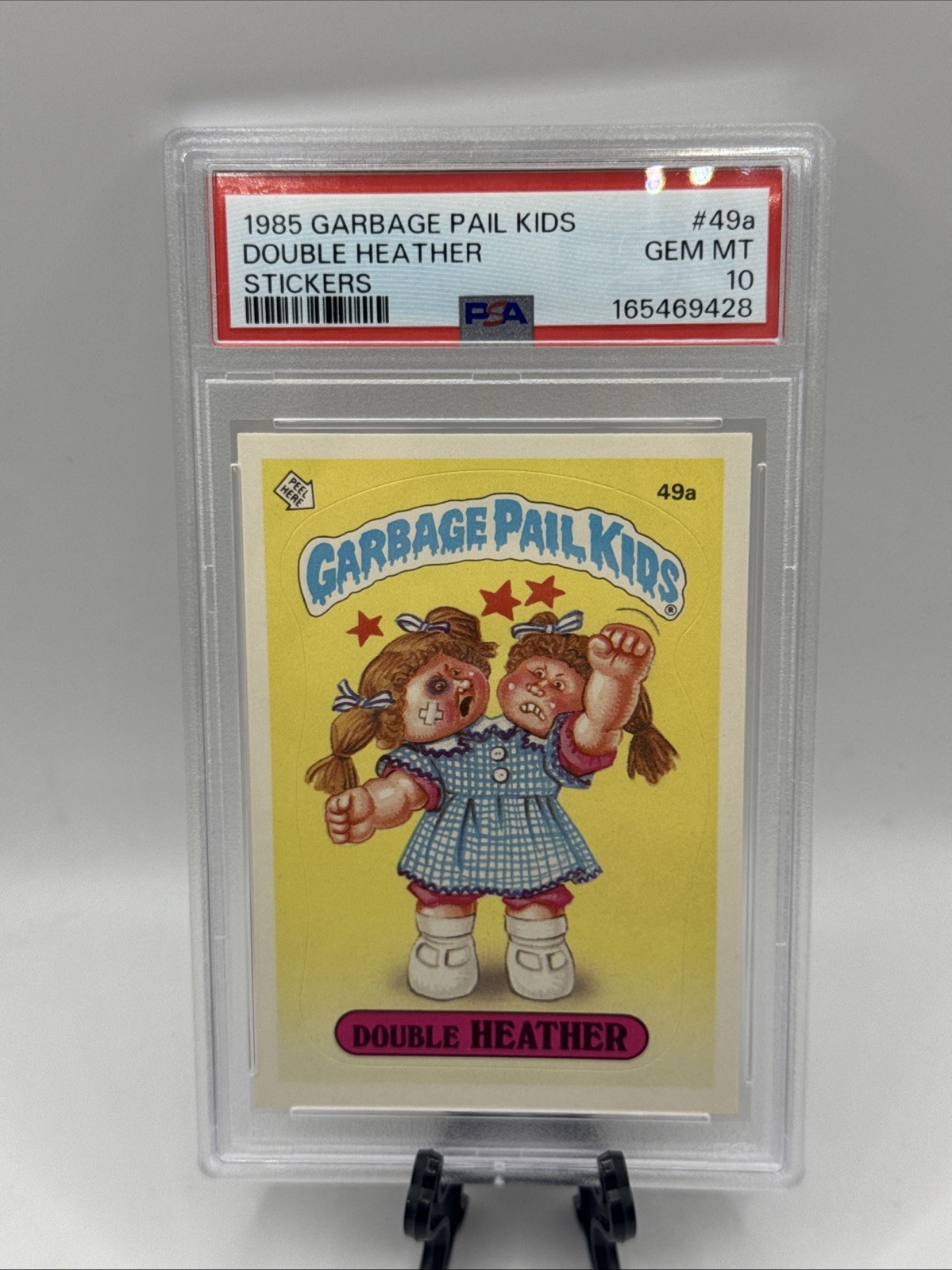 1985 TOPPS GARBAGE PAIL KIDS SERIES 2 49A DOUBLE HEATHER PSA 10 Gpk Os Original