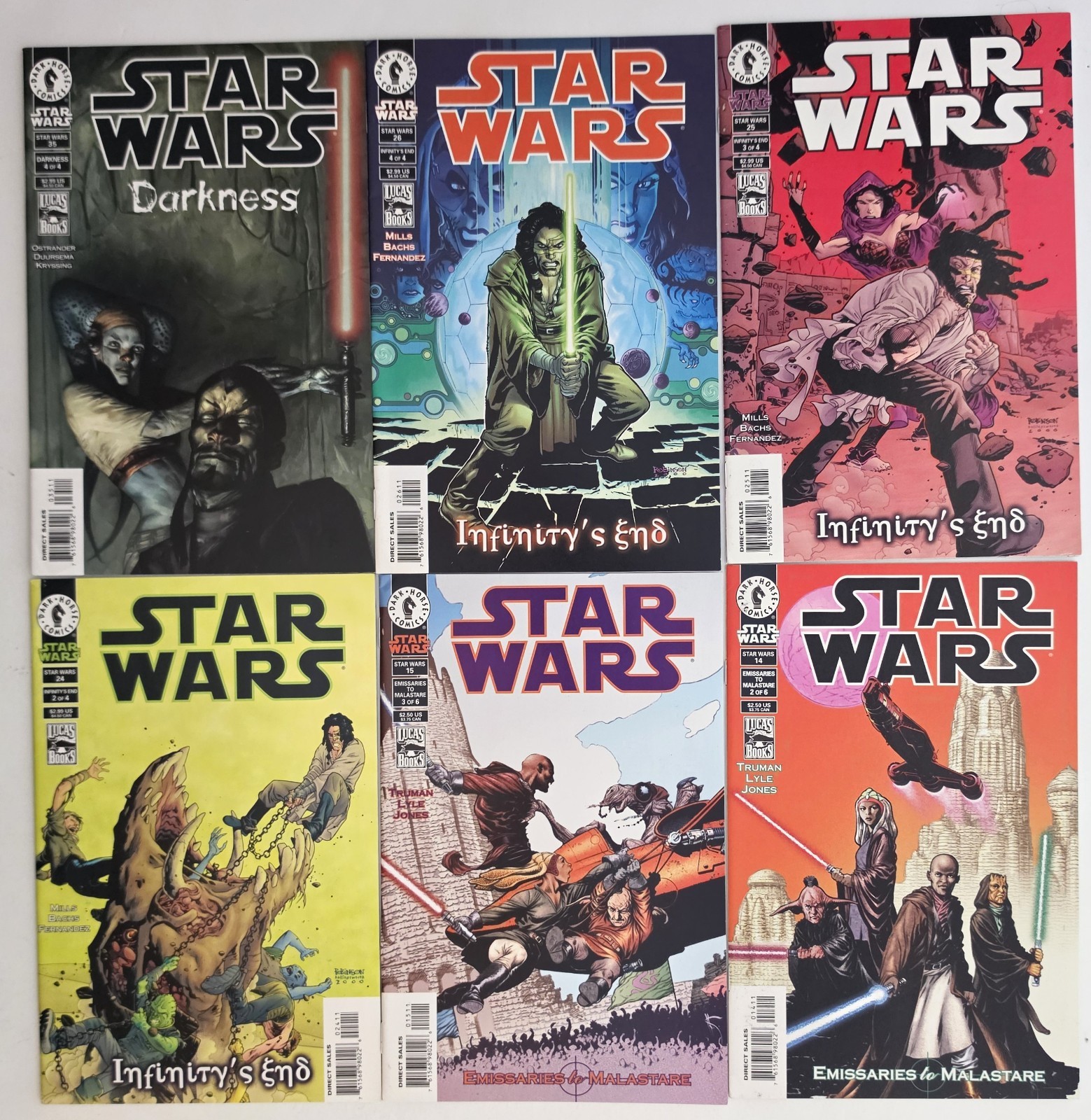 STAR WARS Comic Lot Dark Horse 1999-2000 14 15 24 25 26 35 VF/NM